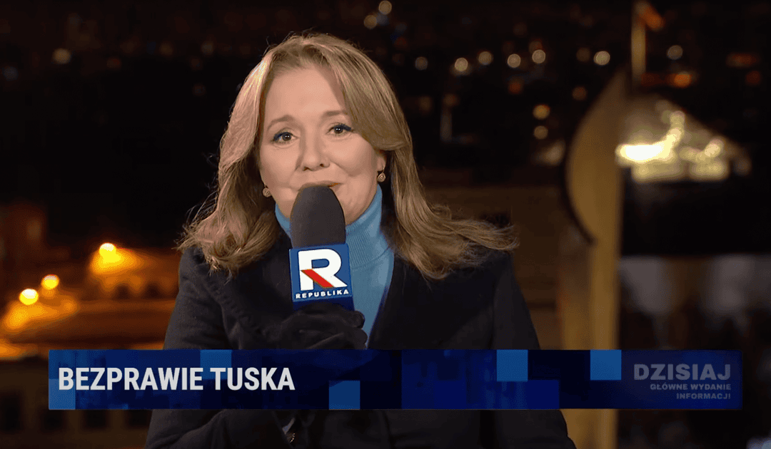 Danuta Holecka w TV Republika Wpadka podczas transmisji na żywo