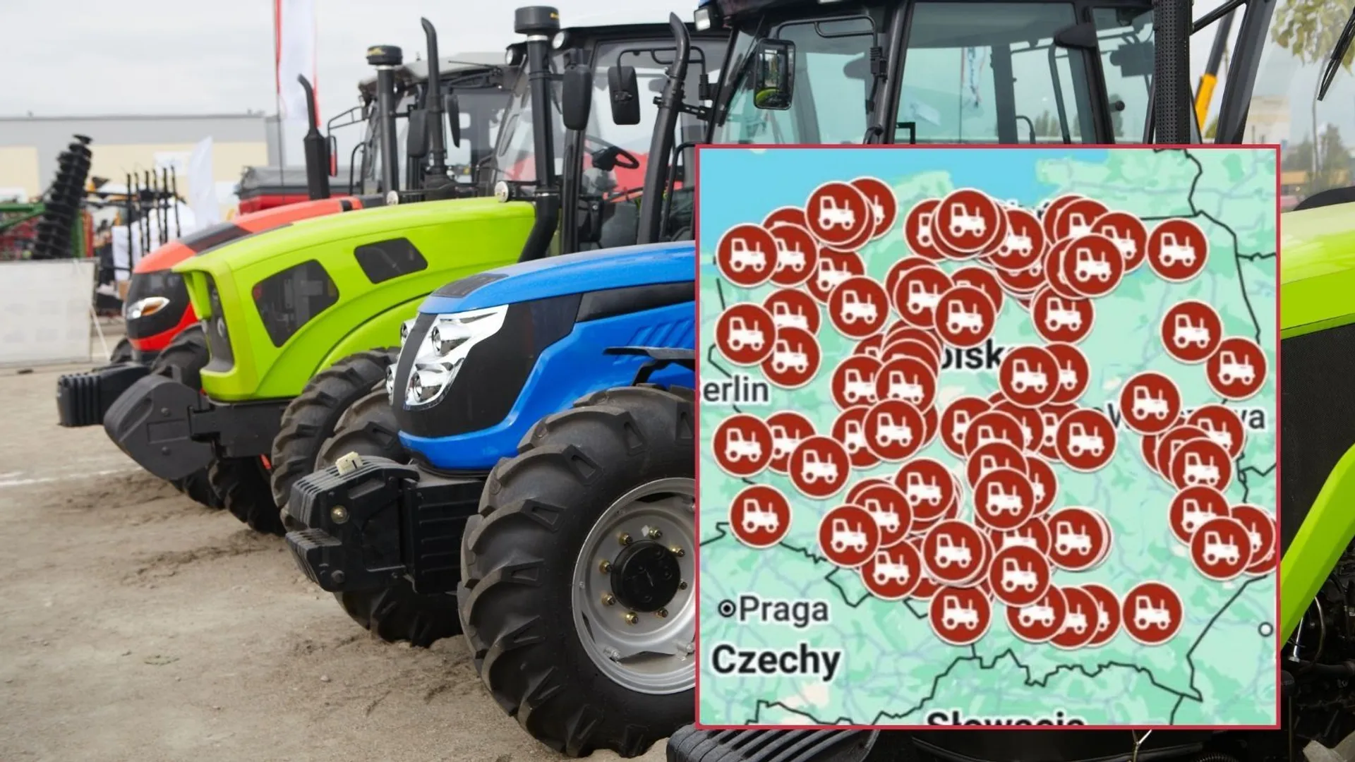 Mapa protestów rolników