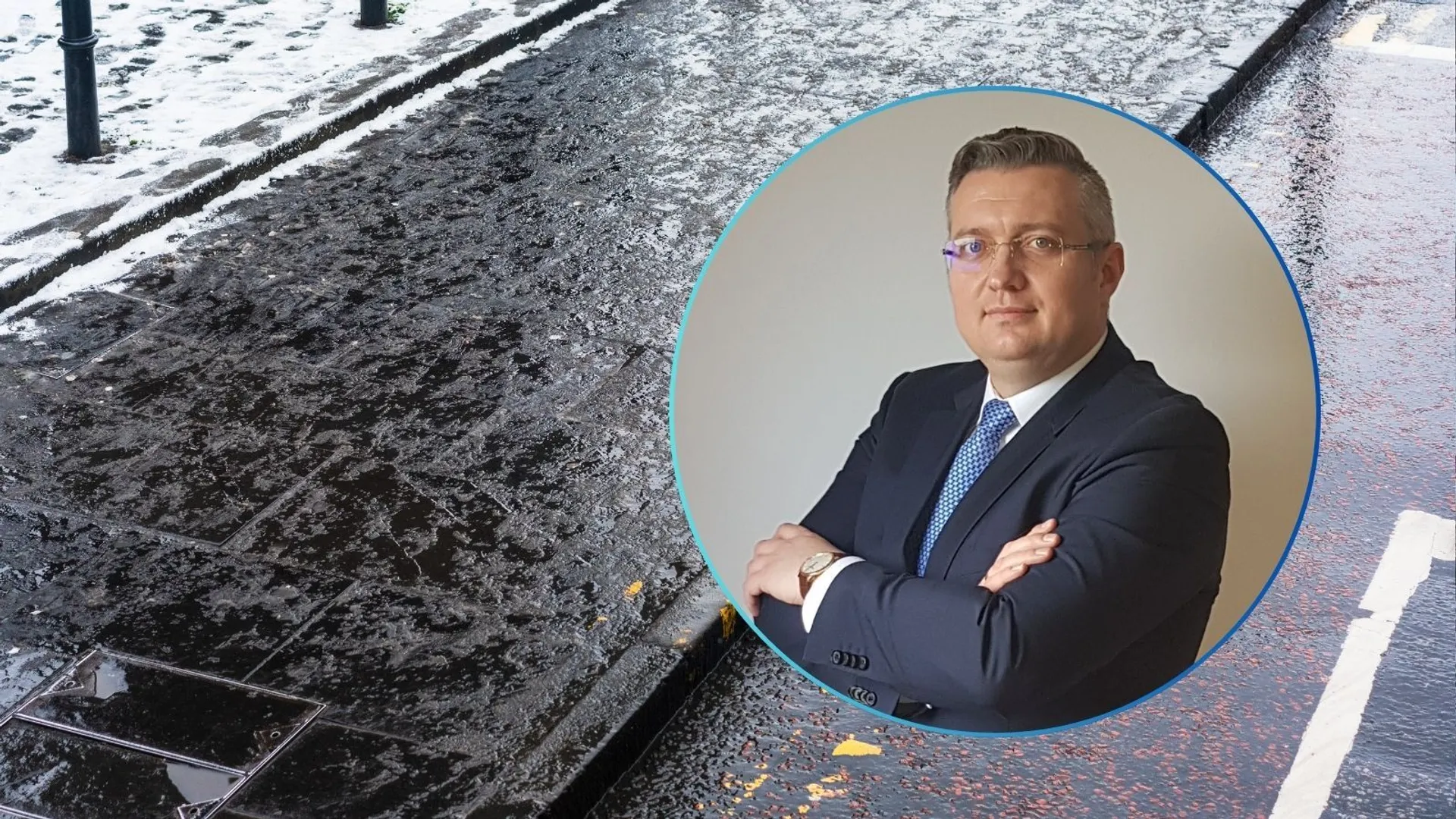 Ekspert, śliski chodnik