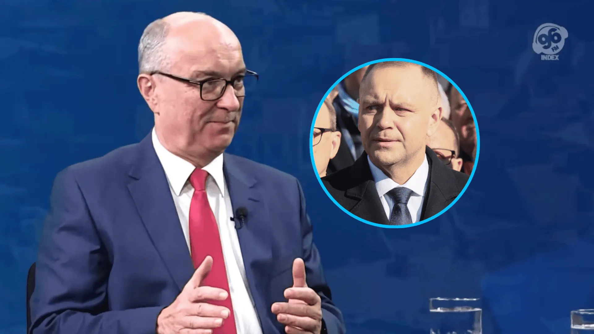 Włodzimierz Czarzasty, Karol Nawrocki, fot. Radio INDEX TV/YouTube, East News
