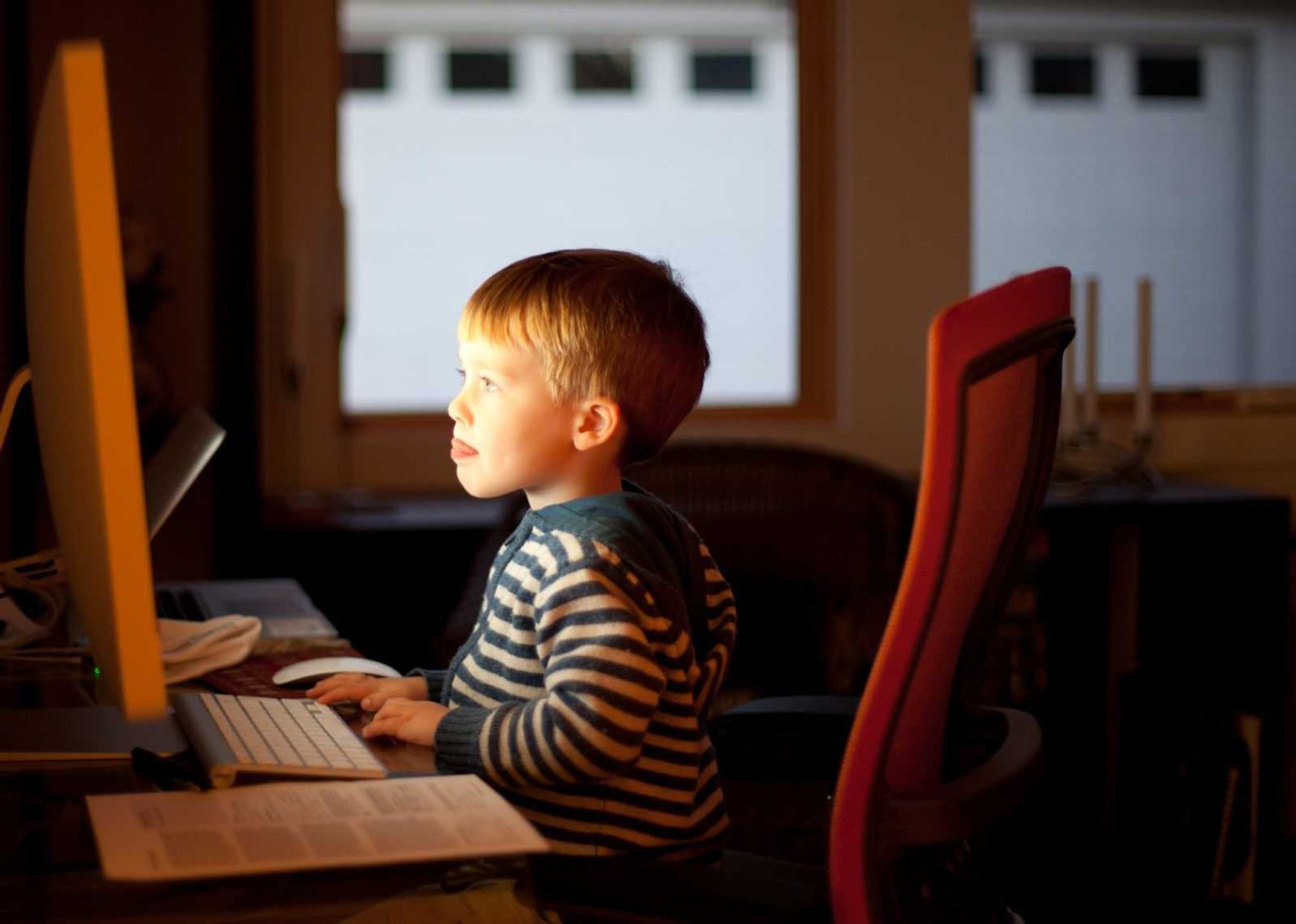 dziecko przed komputerem