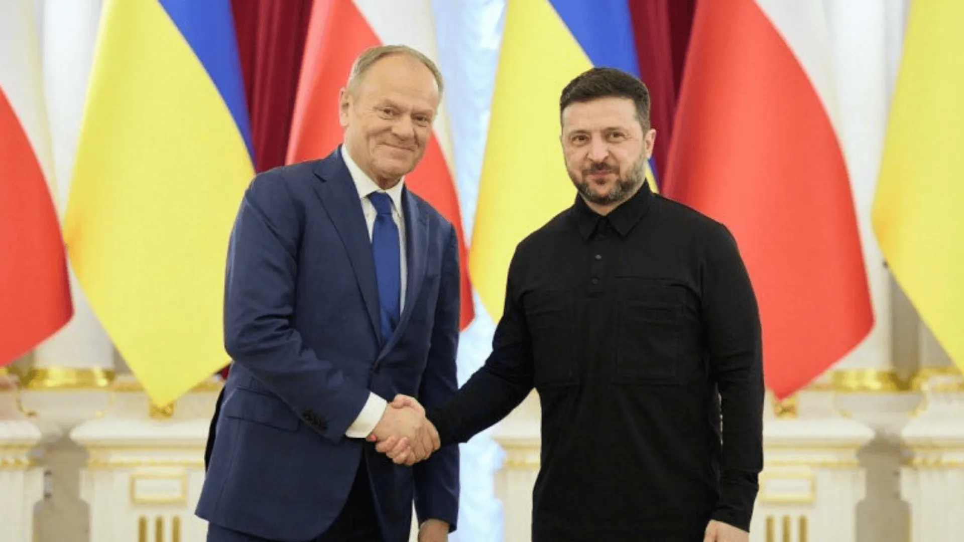 Donald Tusk i Wołodymyr Zełenski