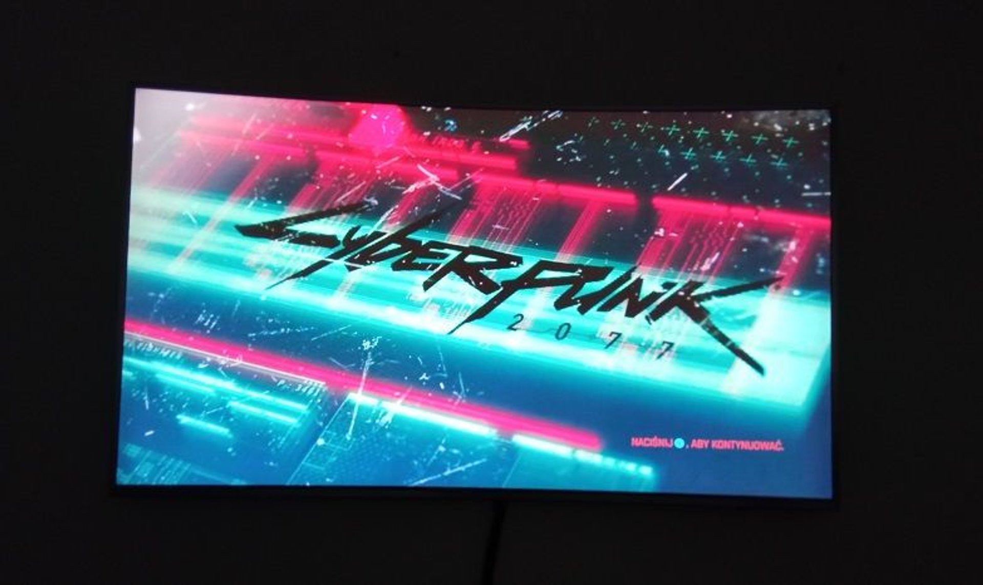 Ekran startowy Cyberpunk 2077