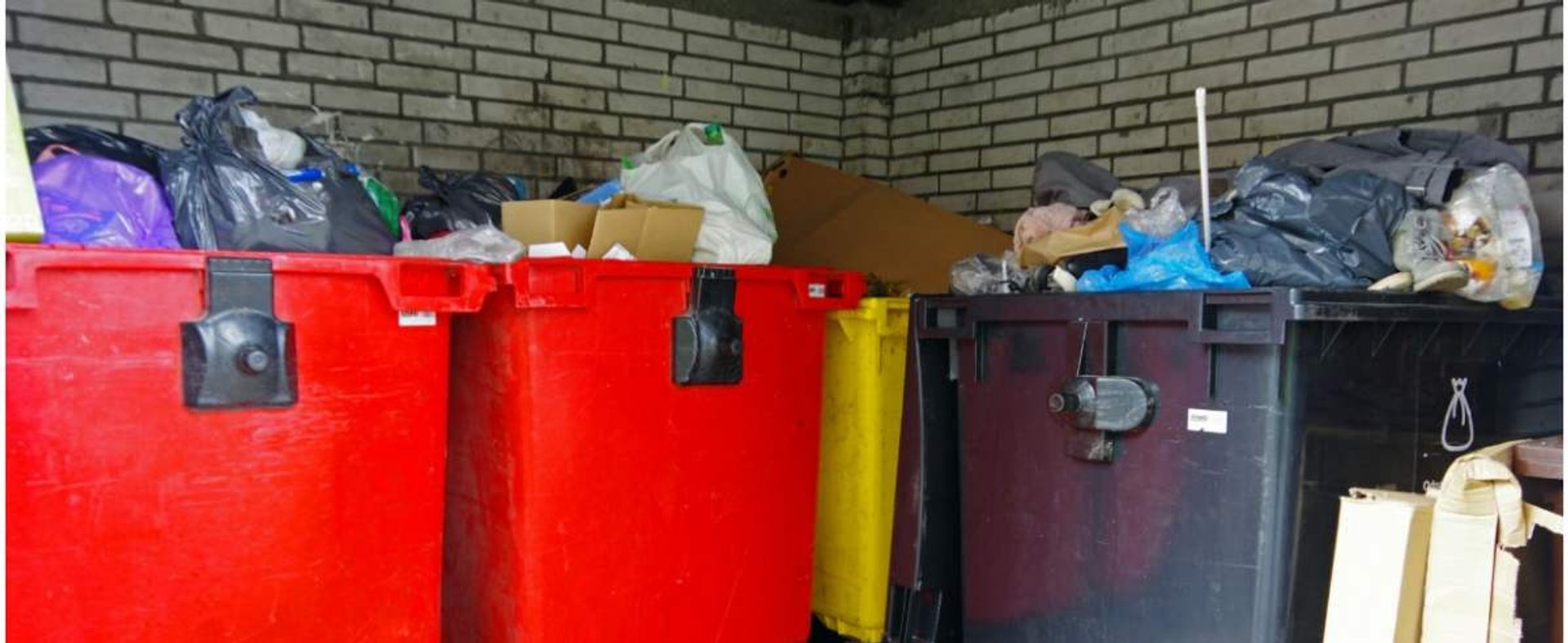 PHOTO: ZOFIA I MAREK BAZAK / EAST NEWS Warszawa N/Z Osiedlowy smietnik, segregacja odpadow, pojemniki do segregacji smieci, podwyzka oplat, nowe stawki za odpady od grudnia 2020.