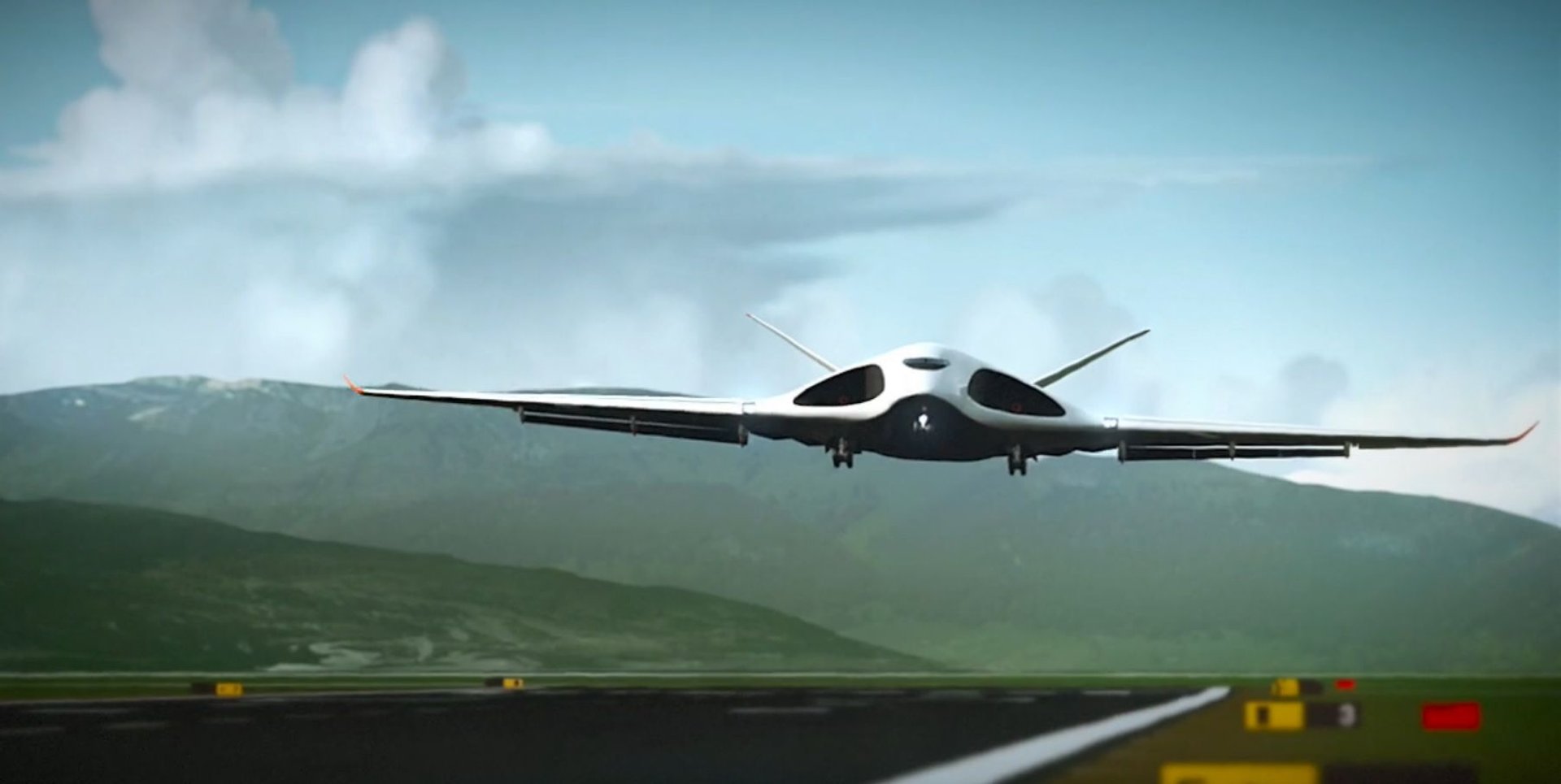 Wizualizacja lotu samolotu przyszłości