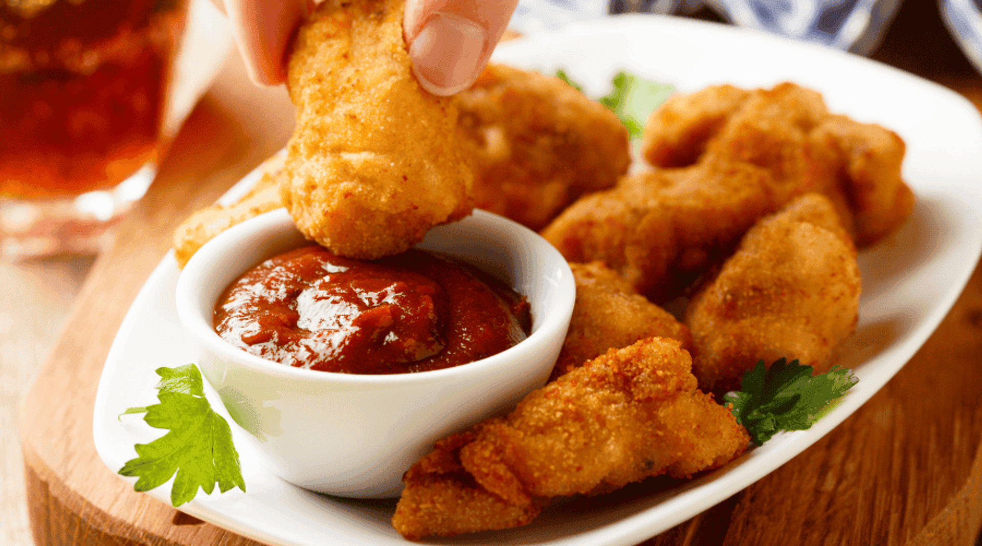 Nuggetsy z piekarnika z bułką tartą 