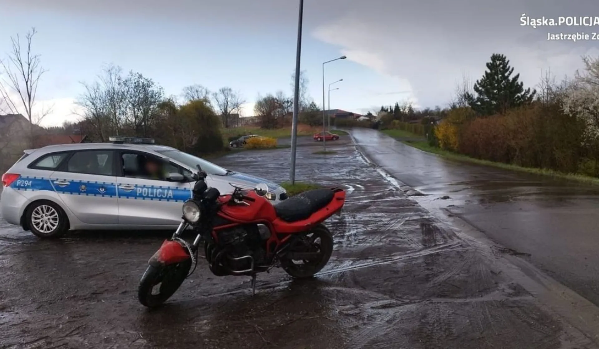 zatrzymany motocyklista