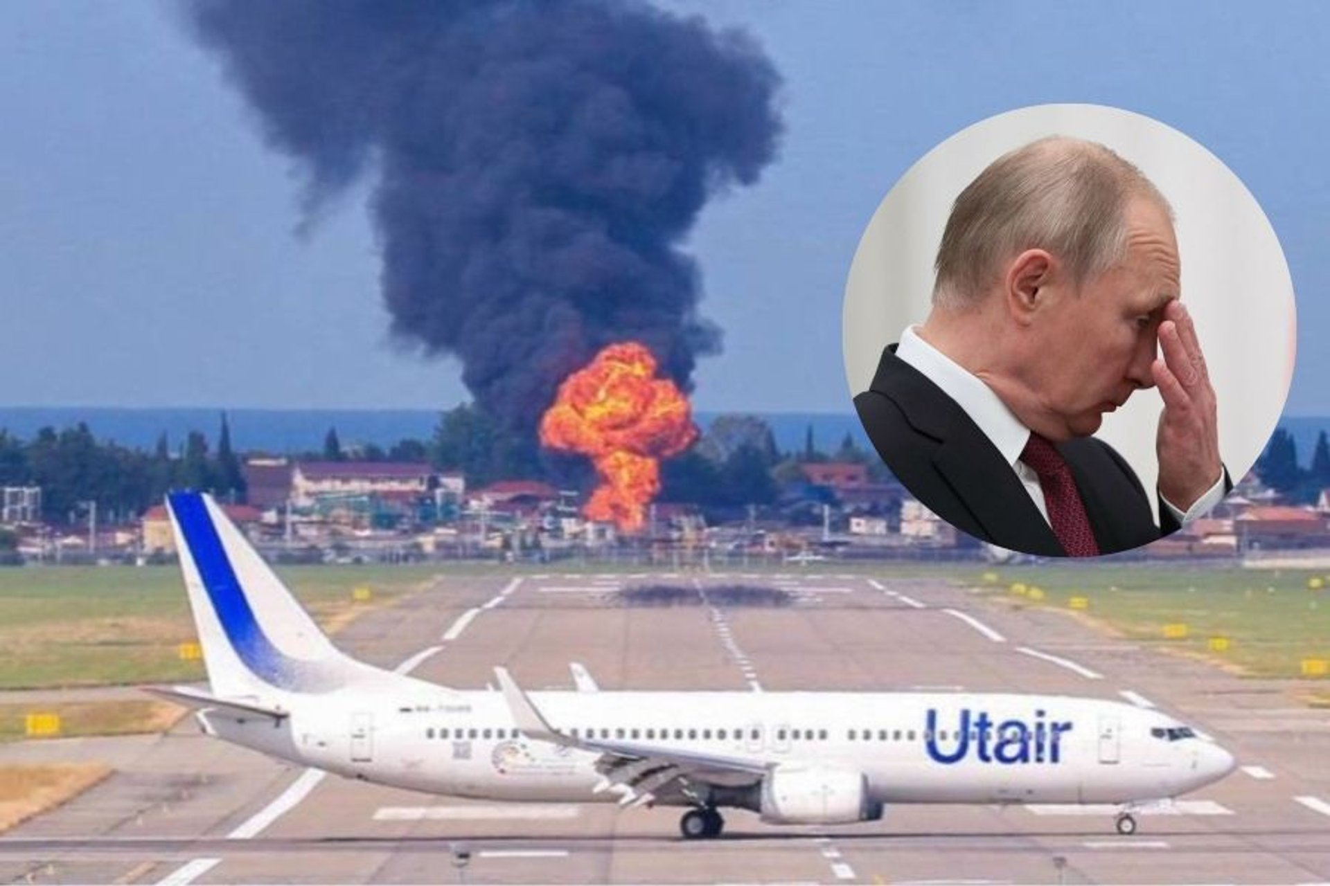 Rosja: Potężny pożar w pobliżu lotniska w Soczi. Władimir Putin ma kolejny problem