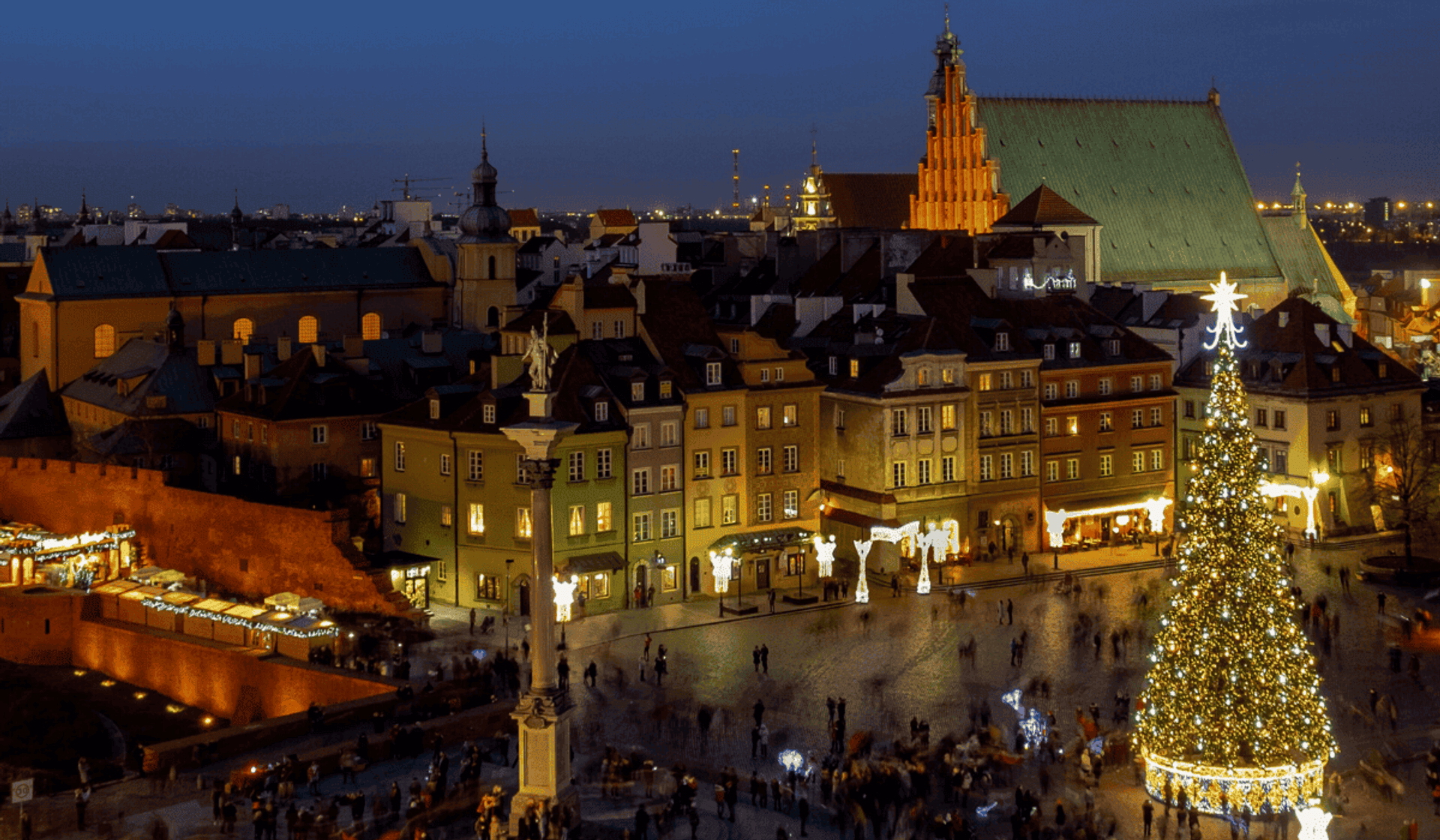 choinki w największych miastach w Polsce