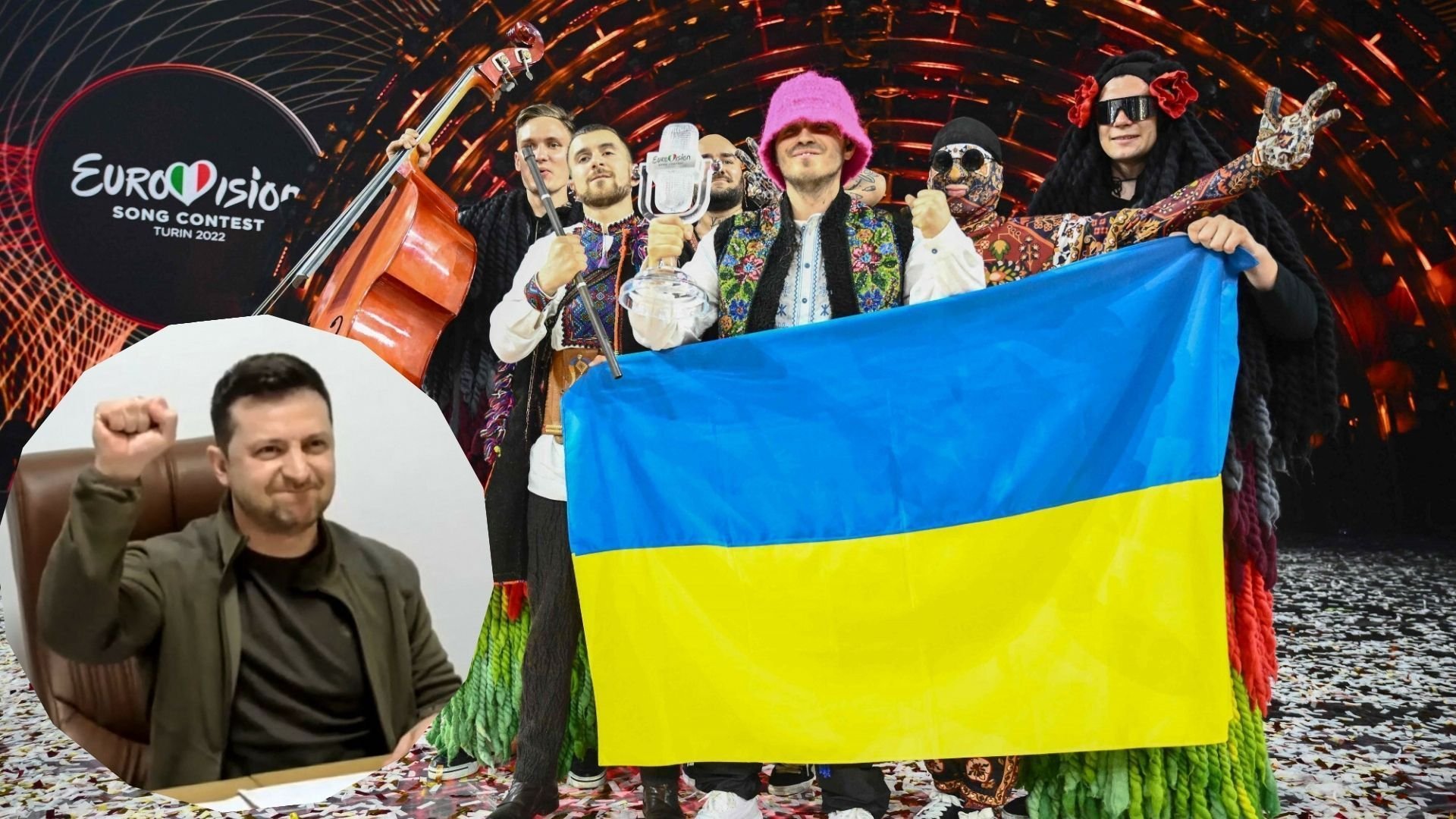 Wołodymyr Zełenski gratuluje Kalush Orkiestra i wspomina o Eurowizji w Mariupolu
