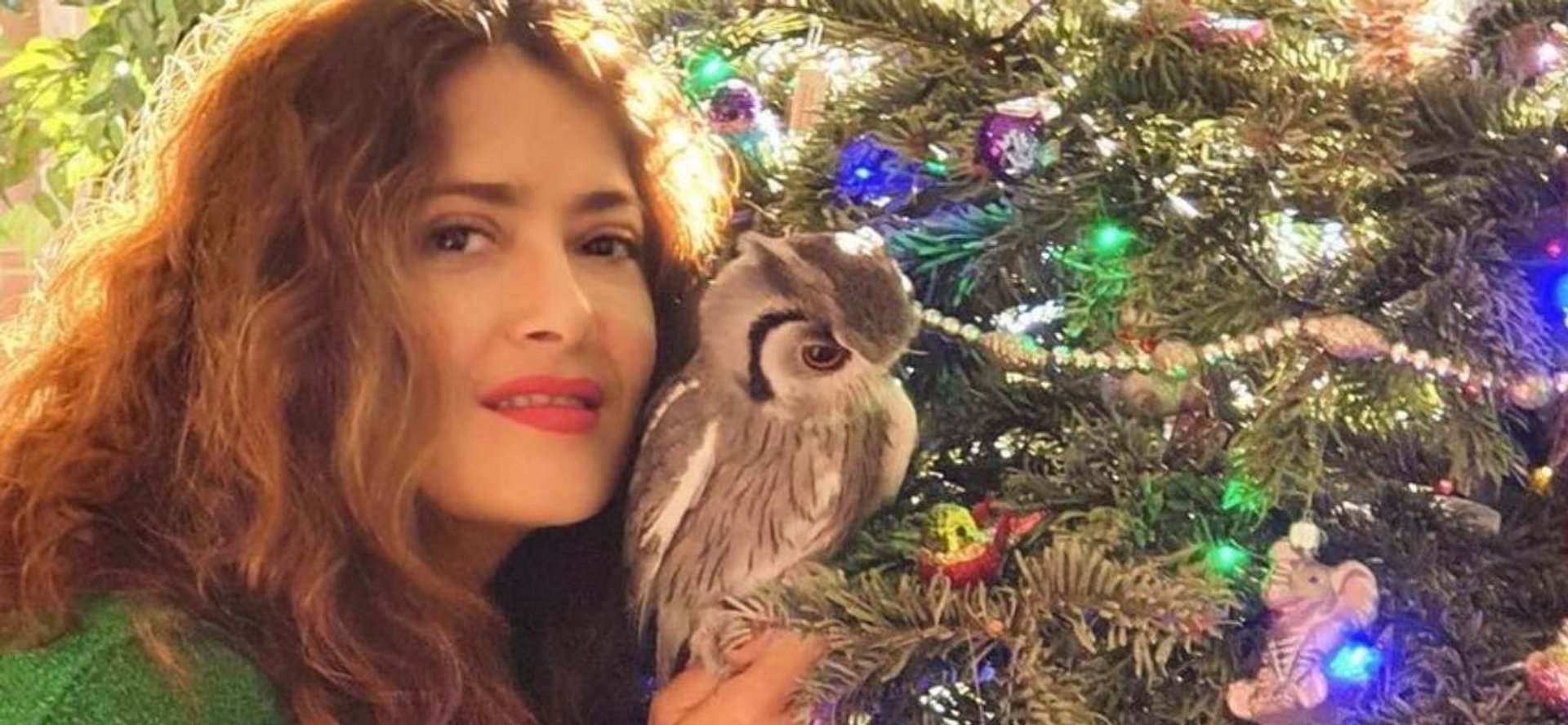 salma hayek z sową