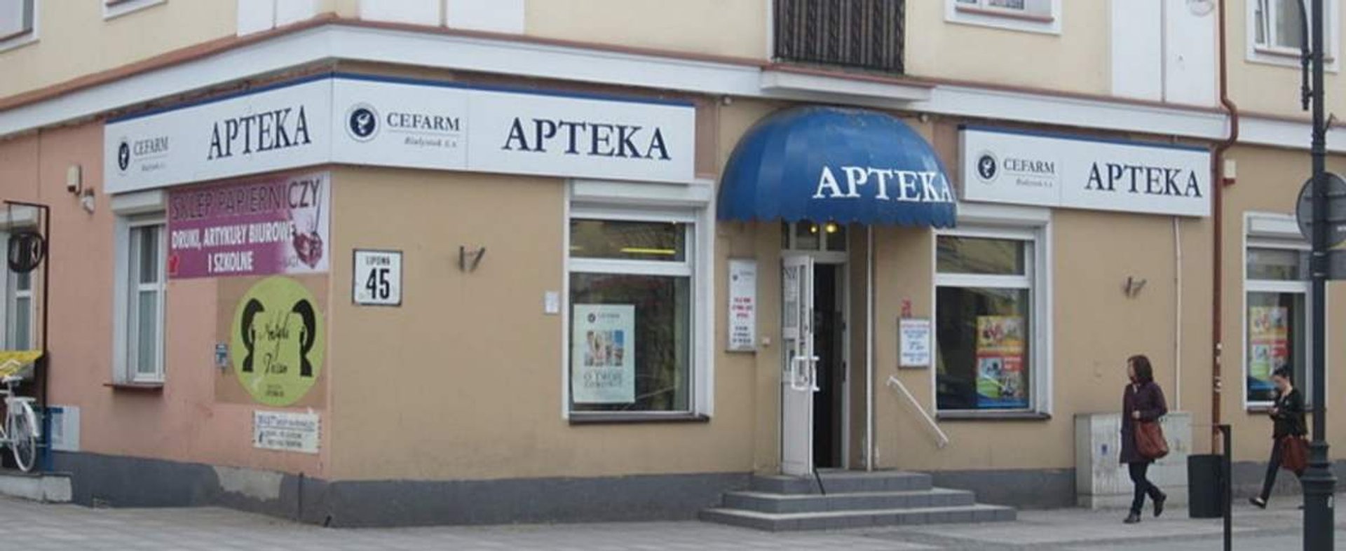 Apteka Cefarm w Białymstoku przy ul. Lipowej 45 należąca do grupy Farmacol S.A.