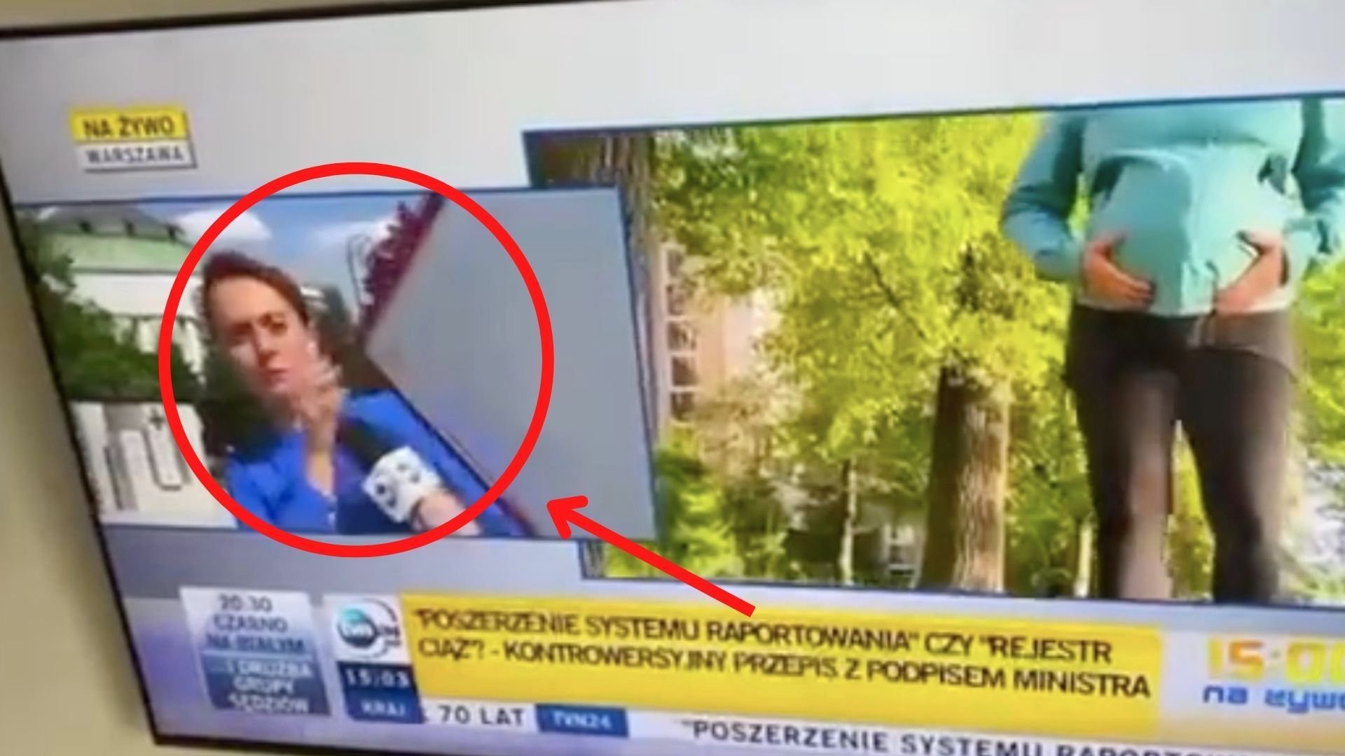 Wpadka podczas relacji na żywo w TVN24, reporterka Agata Adamek "zaatakowana"