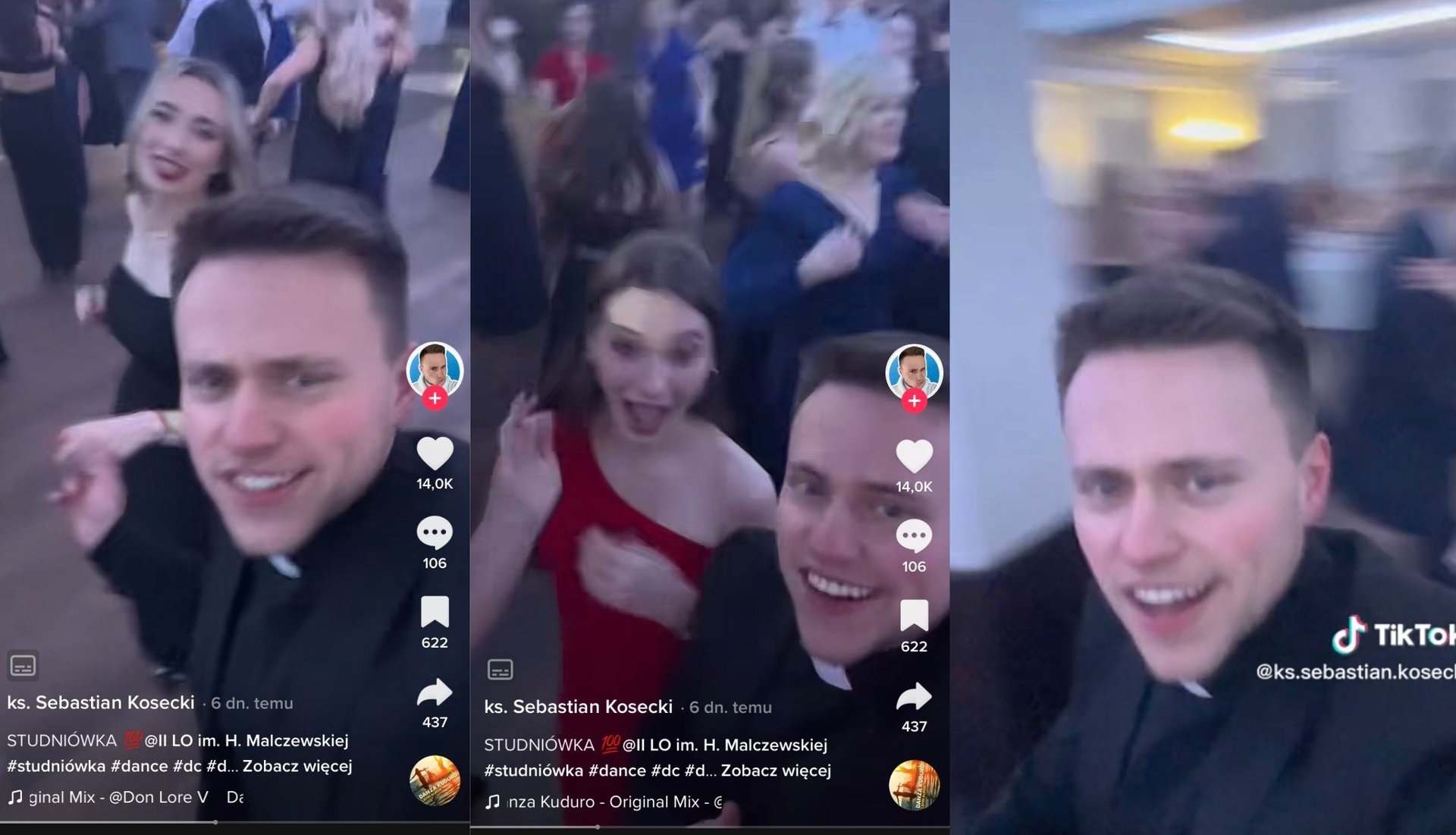 Ksiądz wybrał się na studniówkę. Nagranie hitem sieci. "Skoro Jezus tak powiedział"