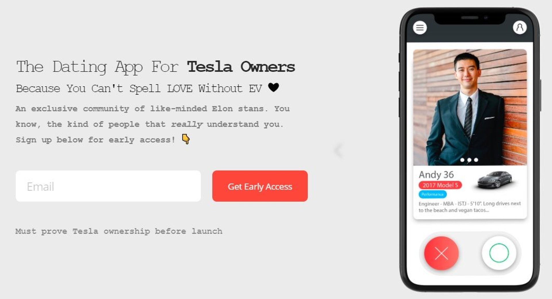 Tesla Dating - aplikacja randkowa dla właścicieli Tesli