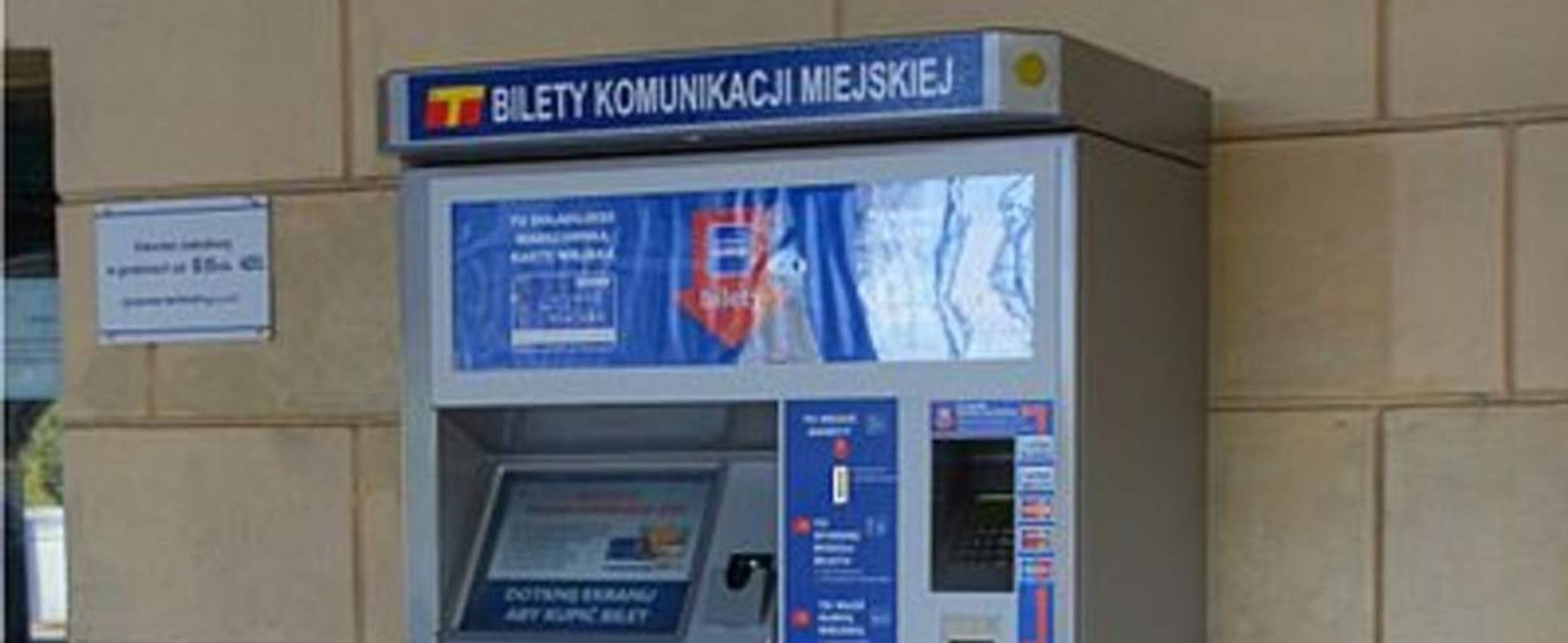 Automat biletowy ZTM na Stacji PKP w Otwocku