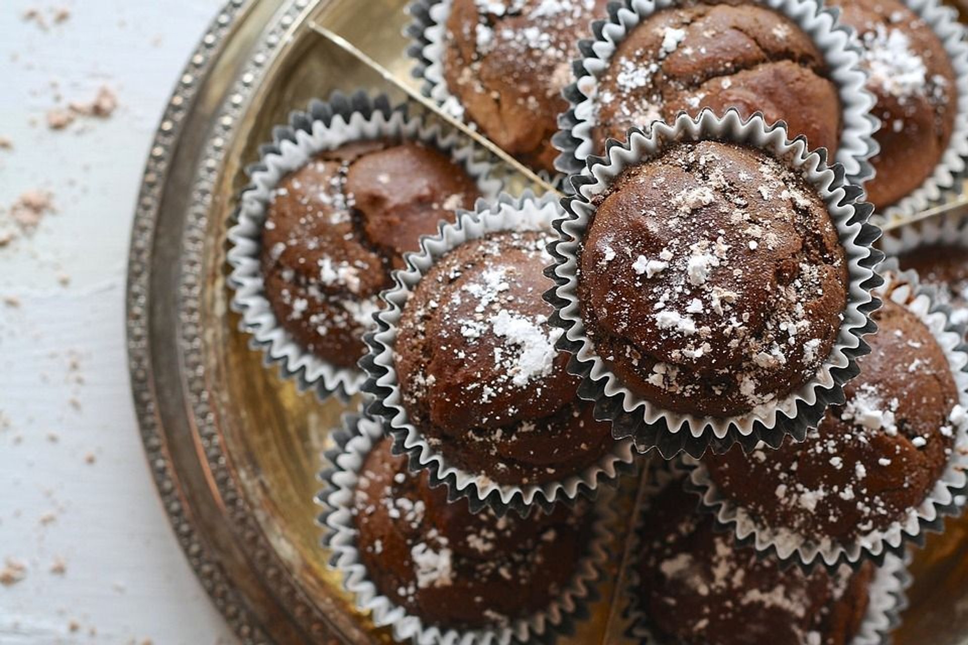 Muffinki czekoladowe z nadzieniem serowym
