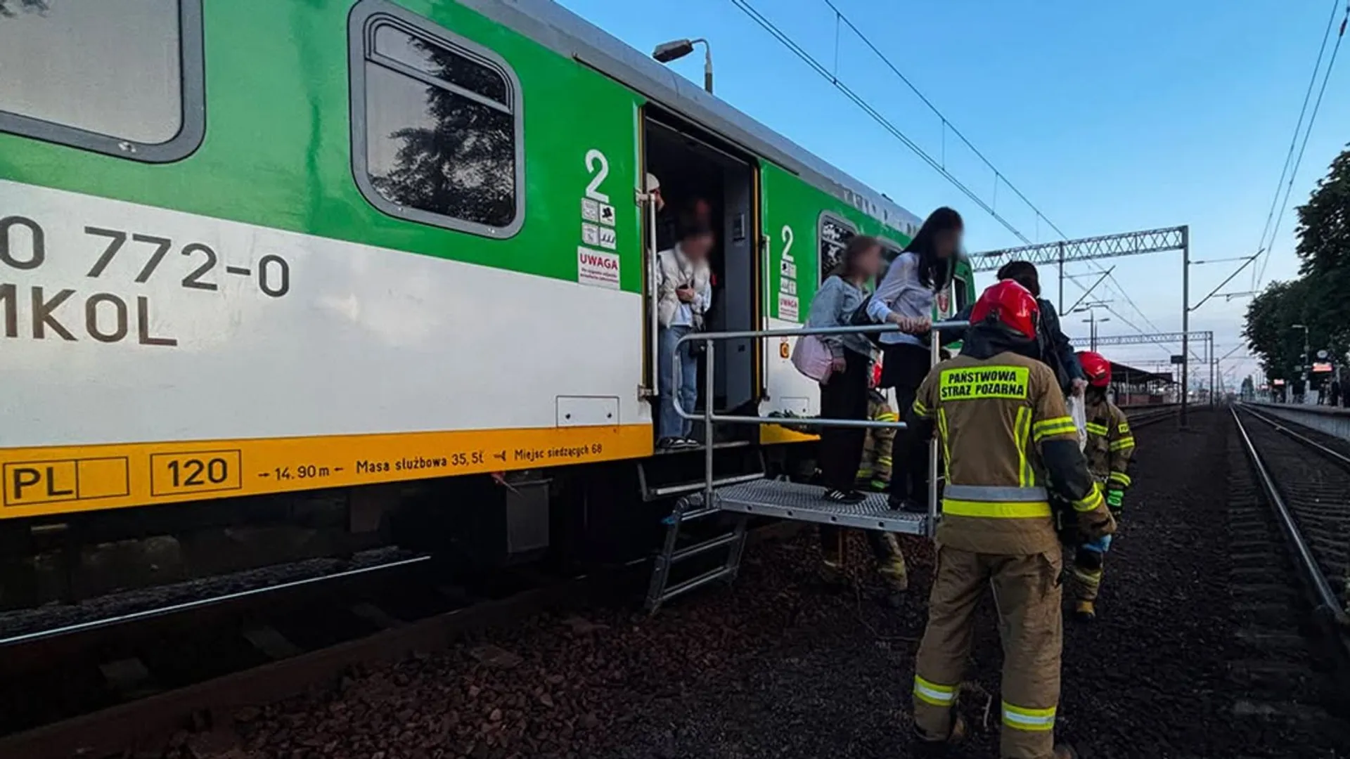 pociąg, wypadek śmiertelny, straż pożarna, śmierć