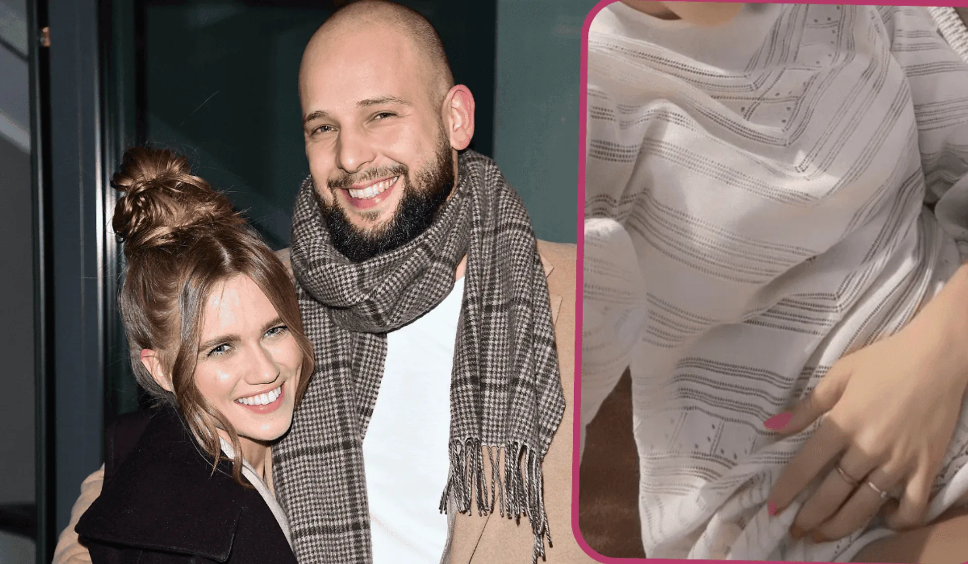 Agnieszka Kaczorowska, gładząc się po brzuchu, cieszy się rodzinnymi chwilami. Czy ona chce coś przekazać?