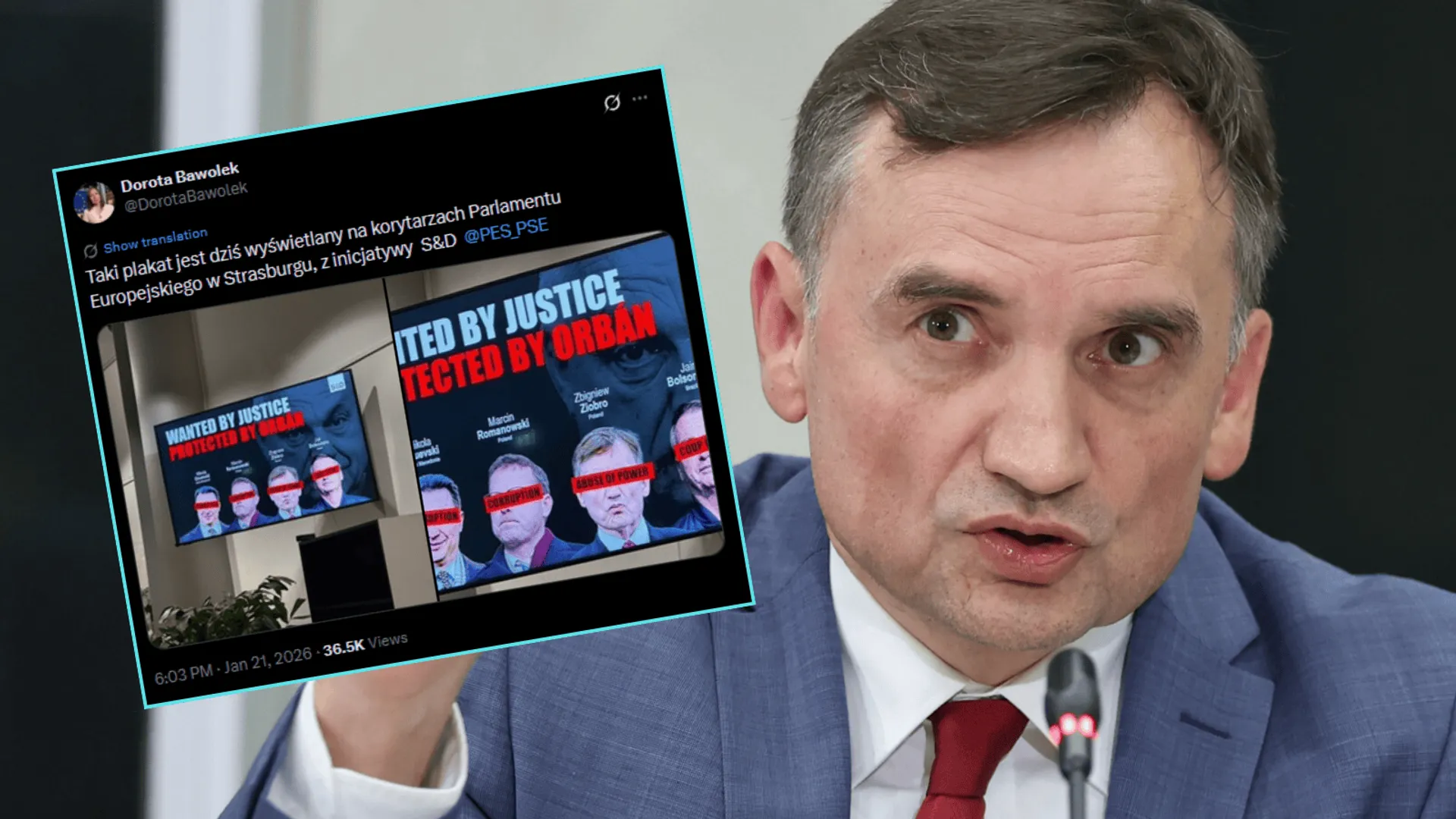 Pokazali, jak potraktowali Ziobrę w Parlamencie Europejskim. Takiego ciosu się nie spodziewał