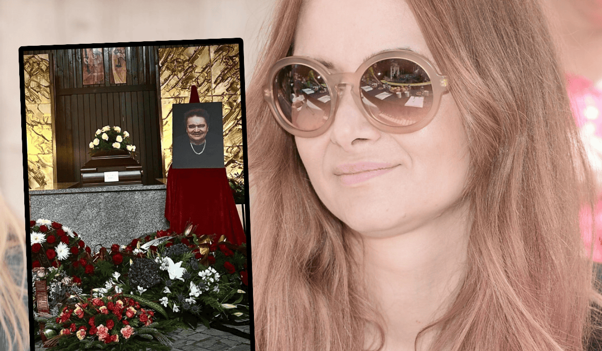 Ania Rusowicz na pogrzebie Wojciecha Kordy