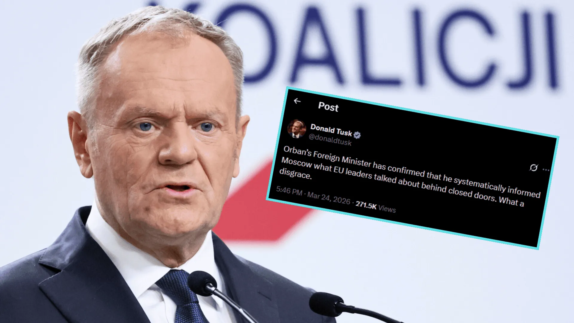 Tusk oskarża Budapeszt o przecieki do Rosji i blokowanie miliardów dla Polski