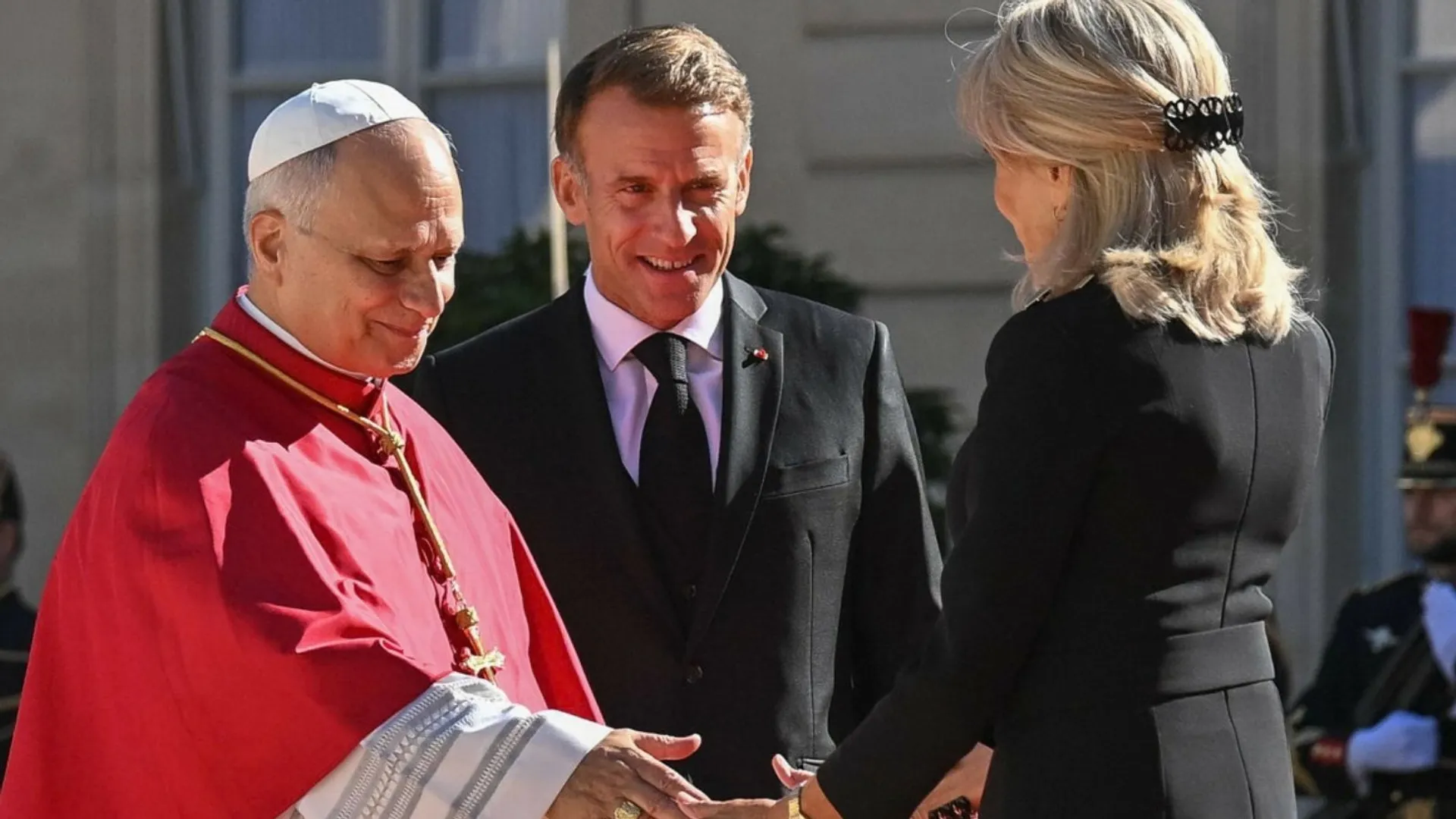 Brigitte Macron na spotkaniu z papieżem