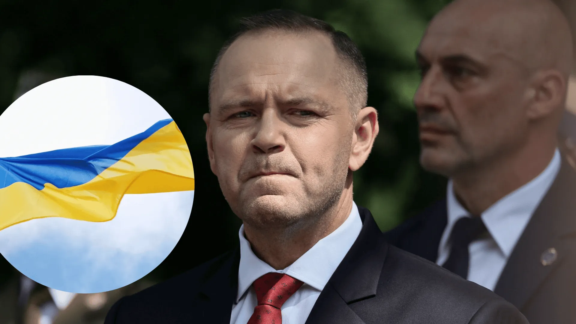 Karol Nawrocki, flaga Ukrainy