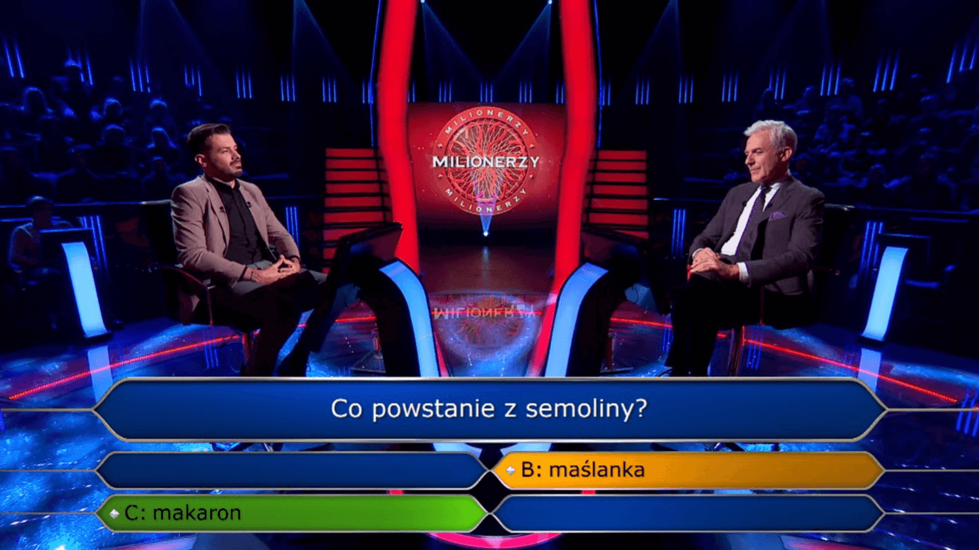 "Milionerzy": Co powstaje z semoliny? Uczestnika aż zatkało | Lifestyle