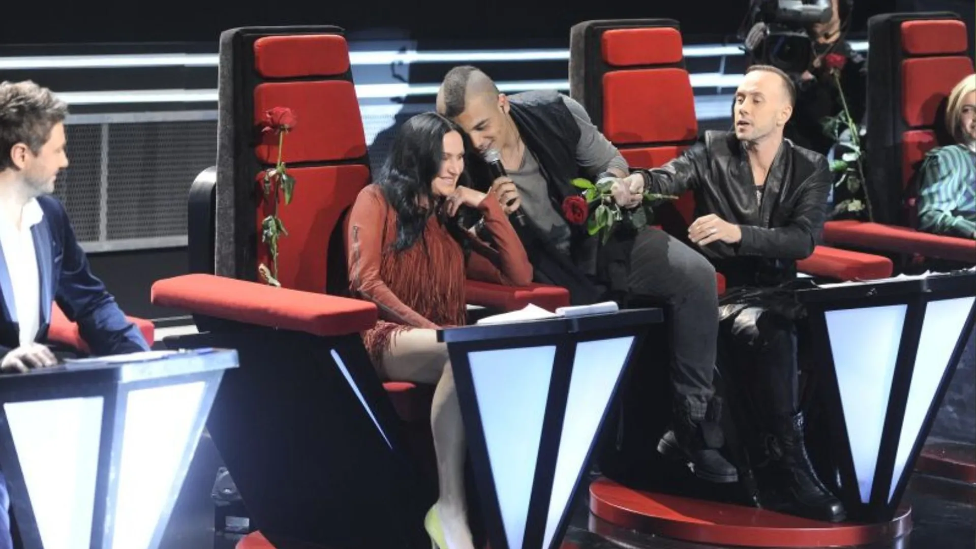 Damian Ukeje i jury The Voice of Poland