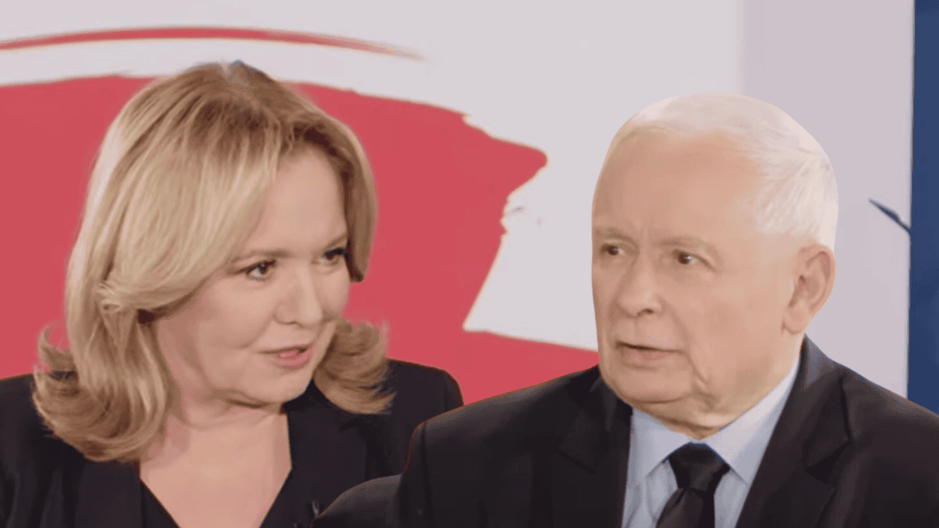 Danuta Holecka i Jarosław Kaczyński