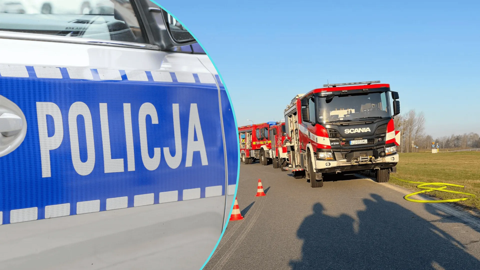 Wielka Sobota na DK17. Rozpędzone audi wypadło z trasy i dachowało