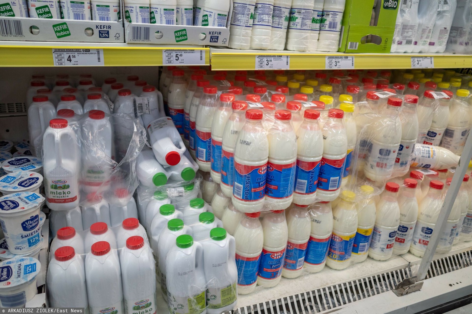 Mleko w sklepie