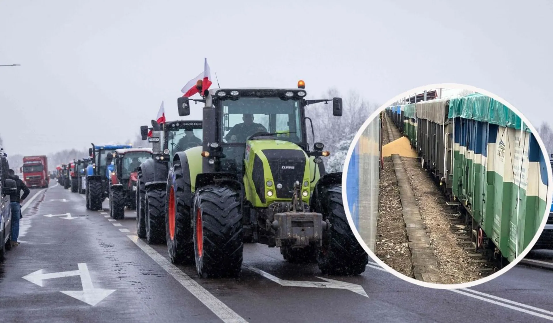 strajk rolników/ ukraińska fasola