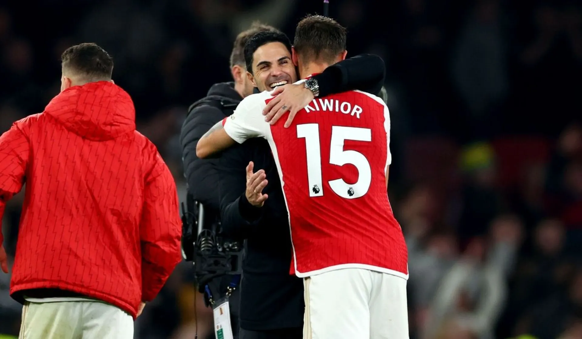 Mikel Arteta i Jakub Kiwior