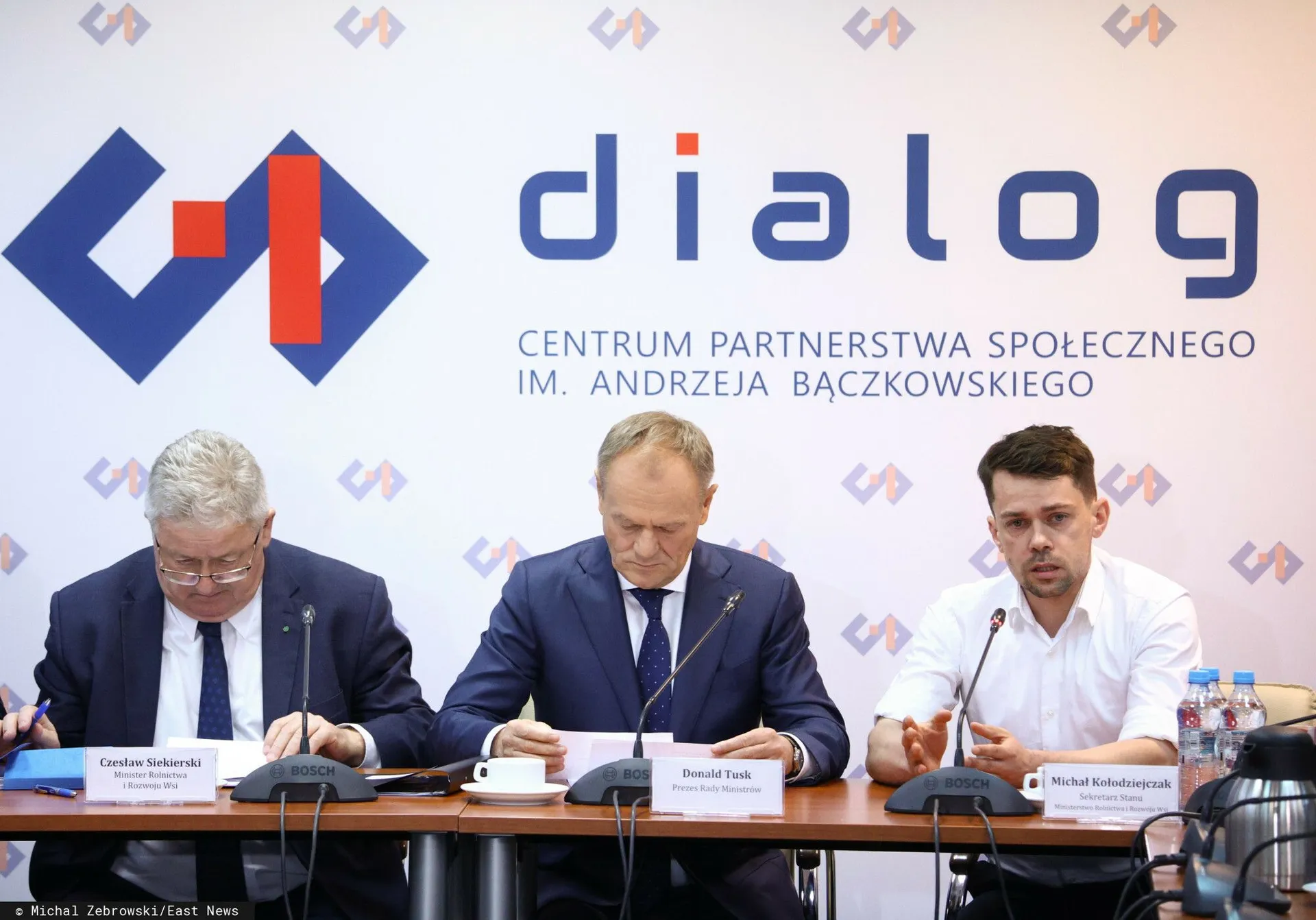 Donald Tusk, Michał Kołodziejczak, Czesław Siekierski