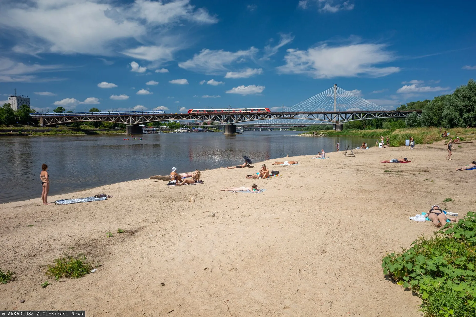 Plaża nad Wisłą w Warszawie