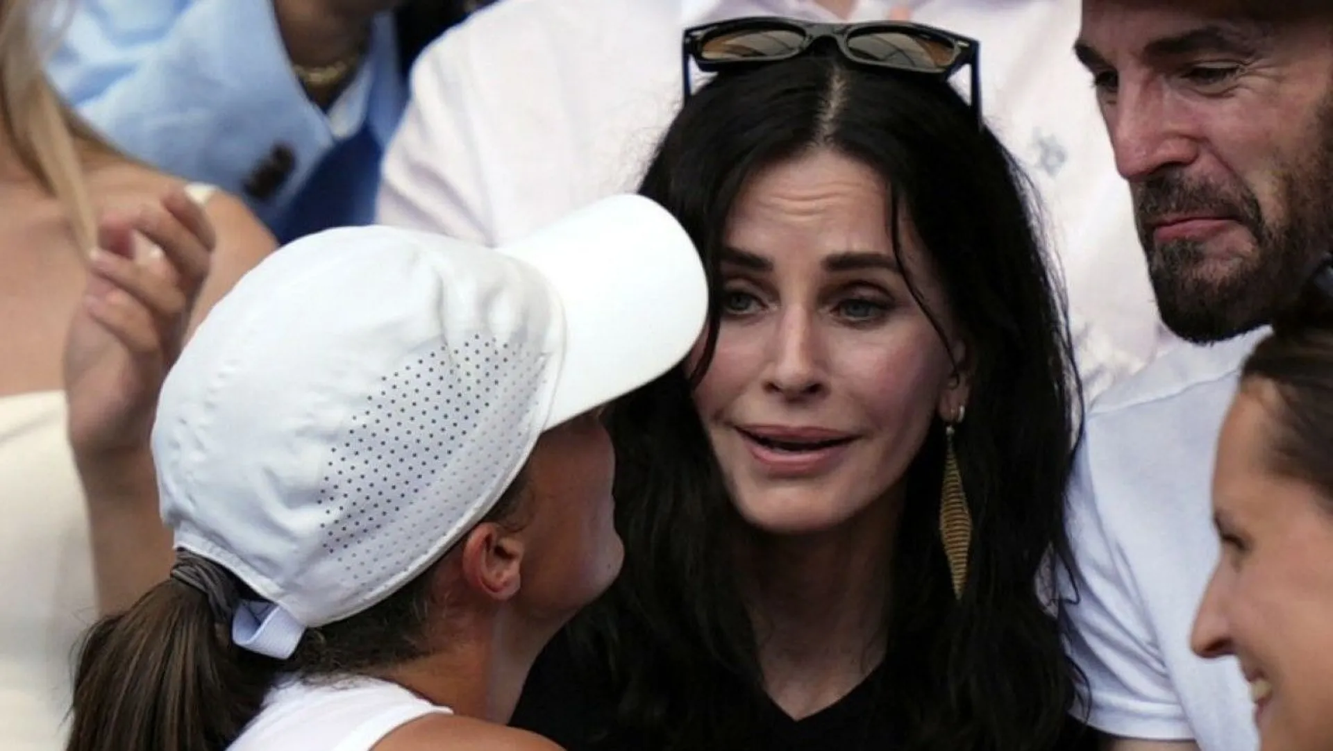 Iga Świątek i Courteney Cox