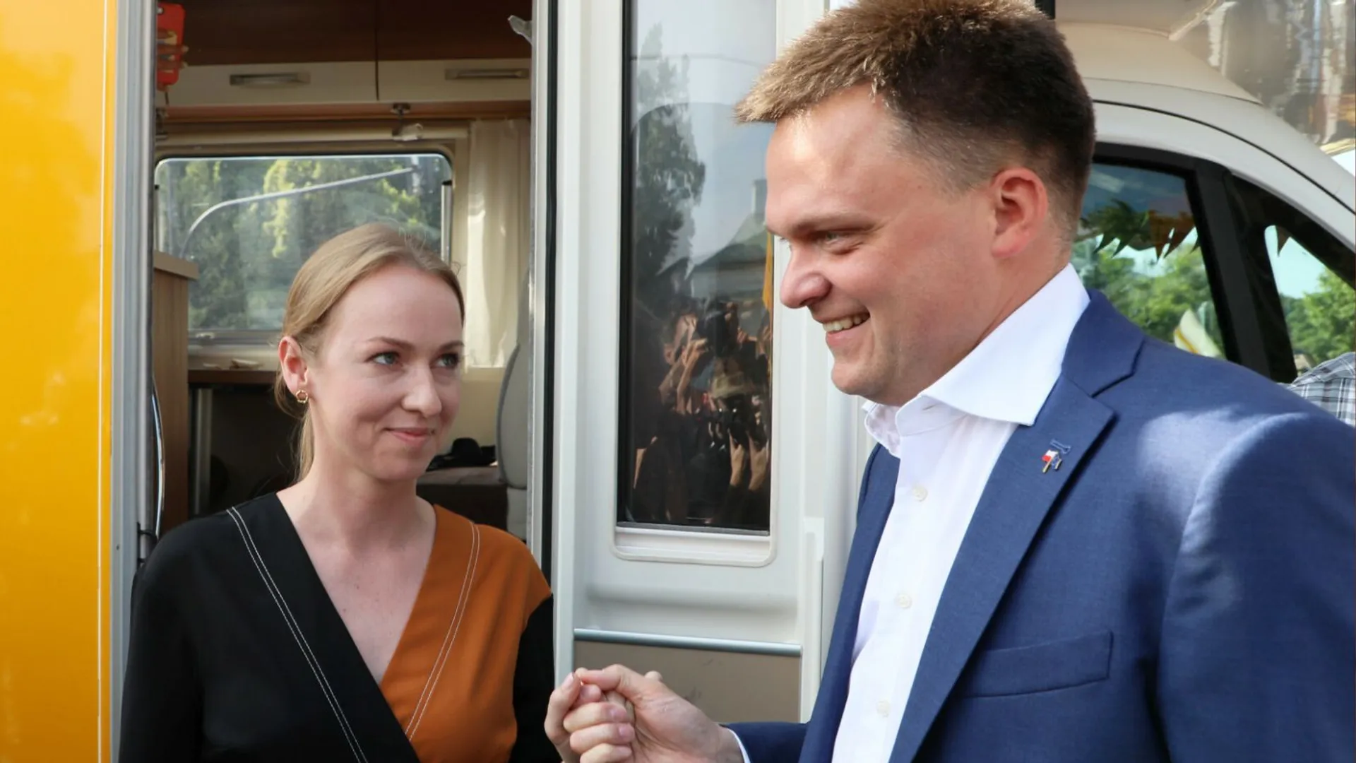 Szymon Hołownia z żoną