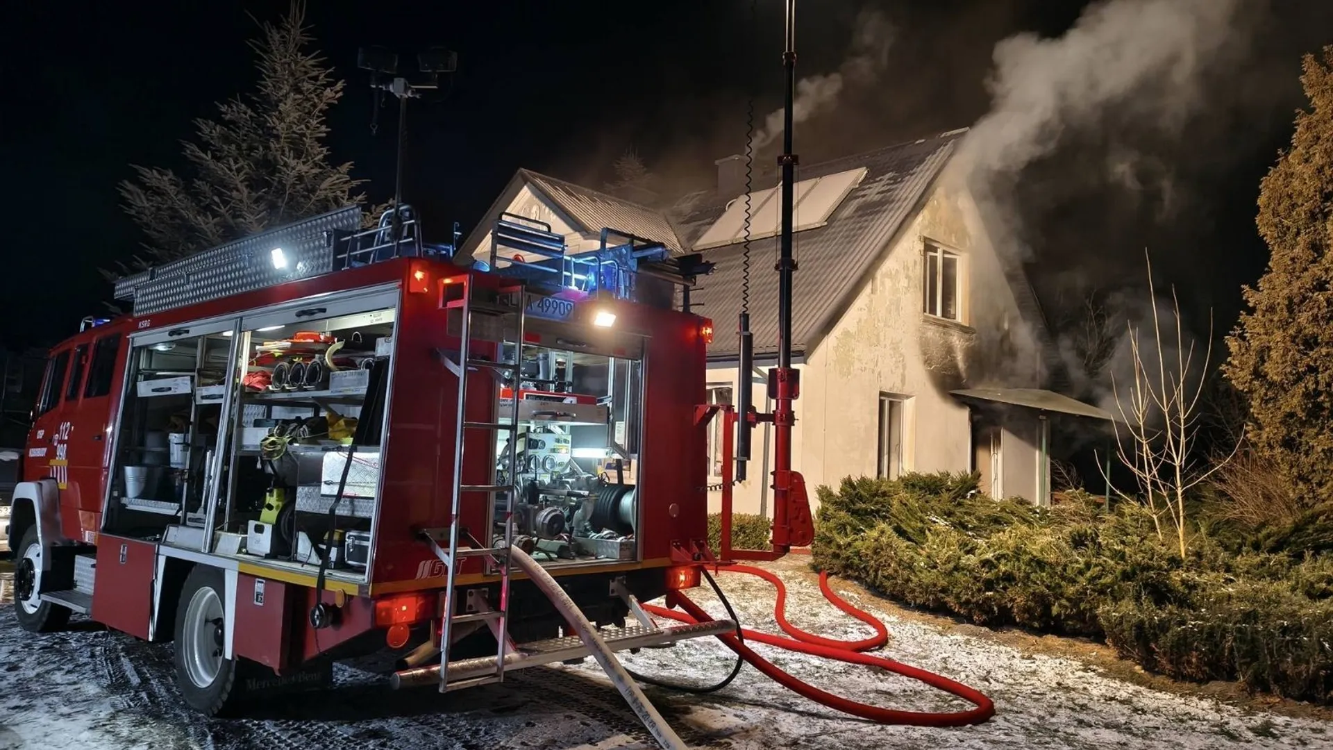 Eksplozja w domu, pożar 