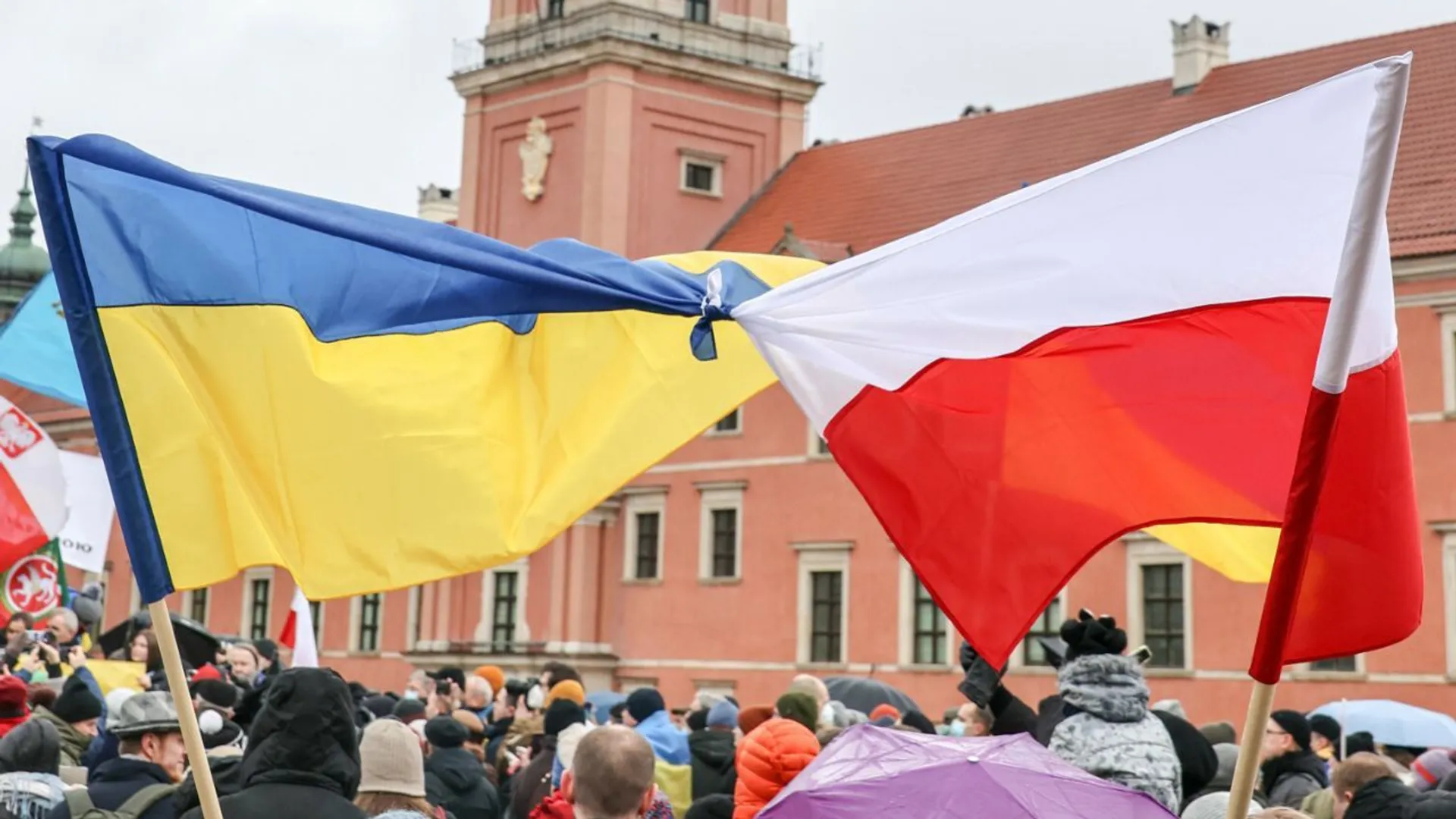 Flagi Ukraina Polska