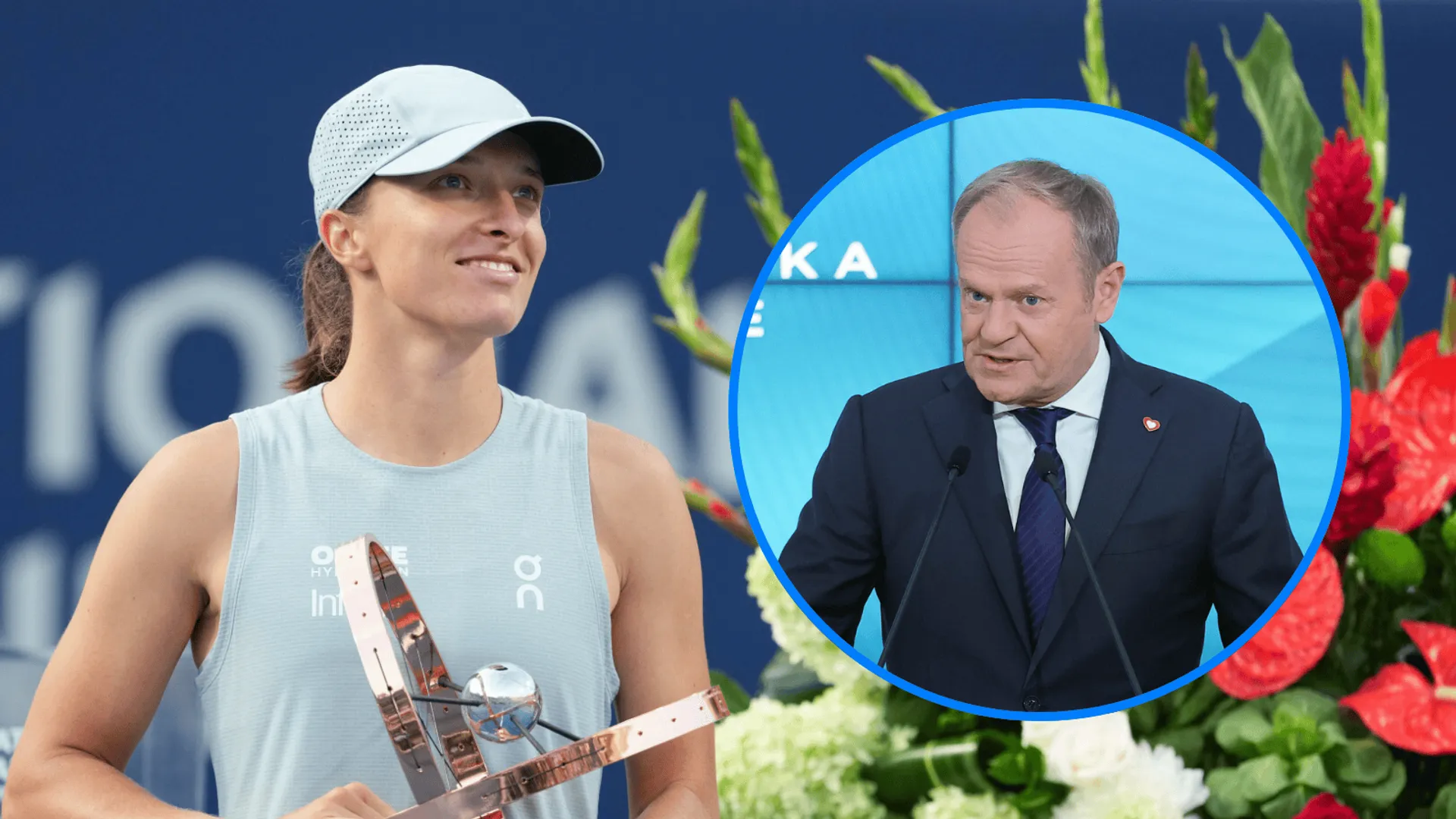 Iga Świątek, Donald Tusk, tenis