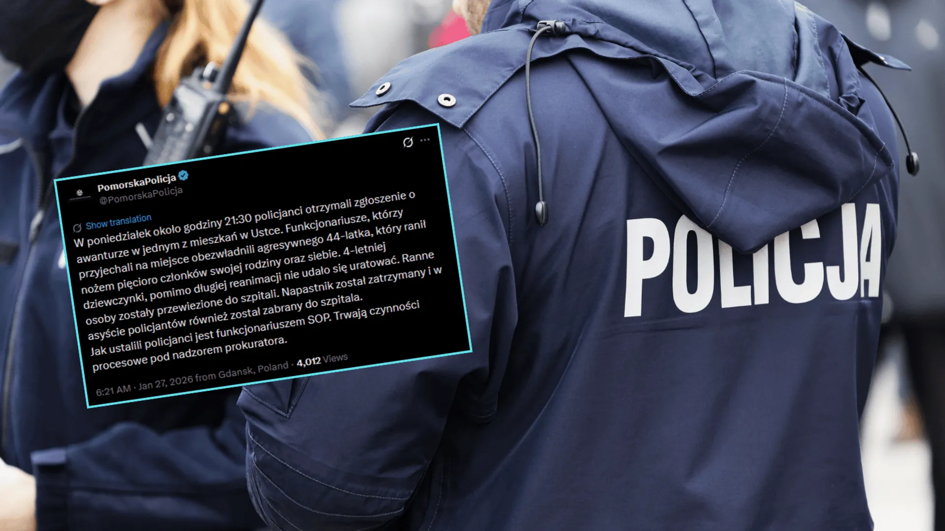 Z samego rana policja wydała komunikat ws. ataku nożownika w Ustce. Ujawniono informacje o sprawcy