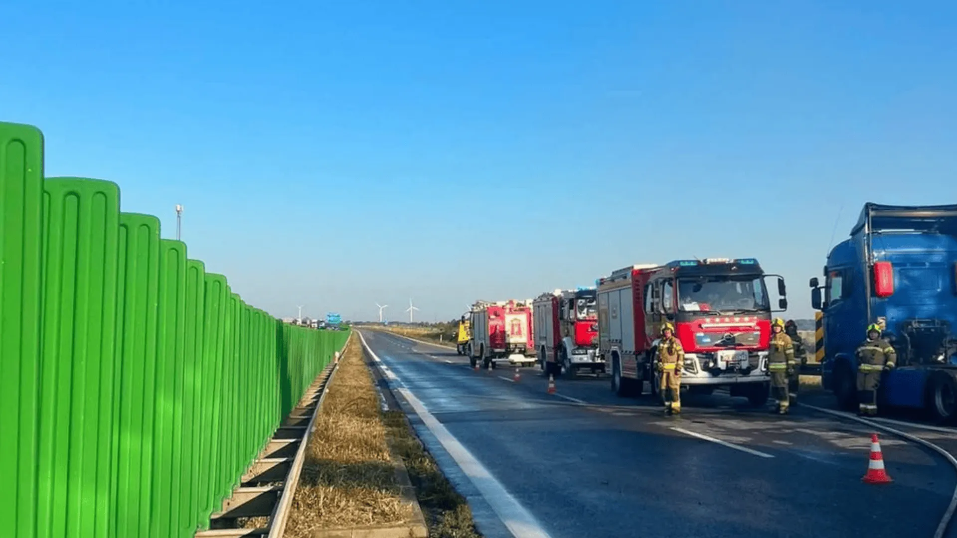 pożar na autostradzie A4