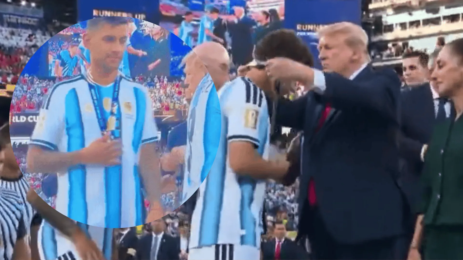 Trump i zawodnicy Argentyny