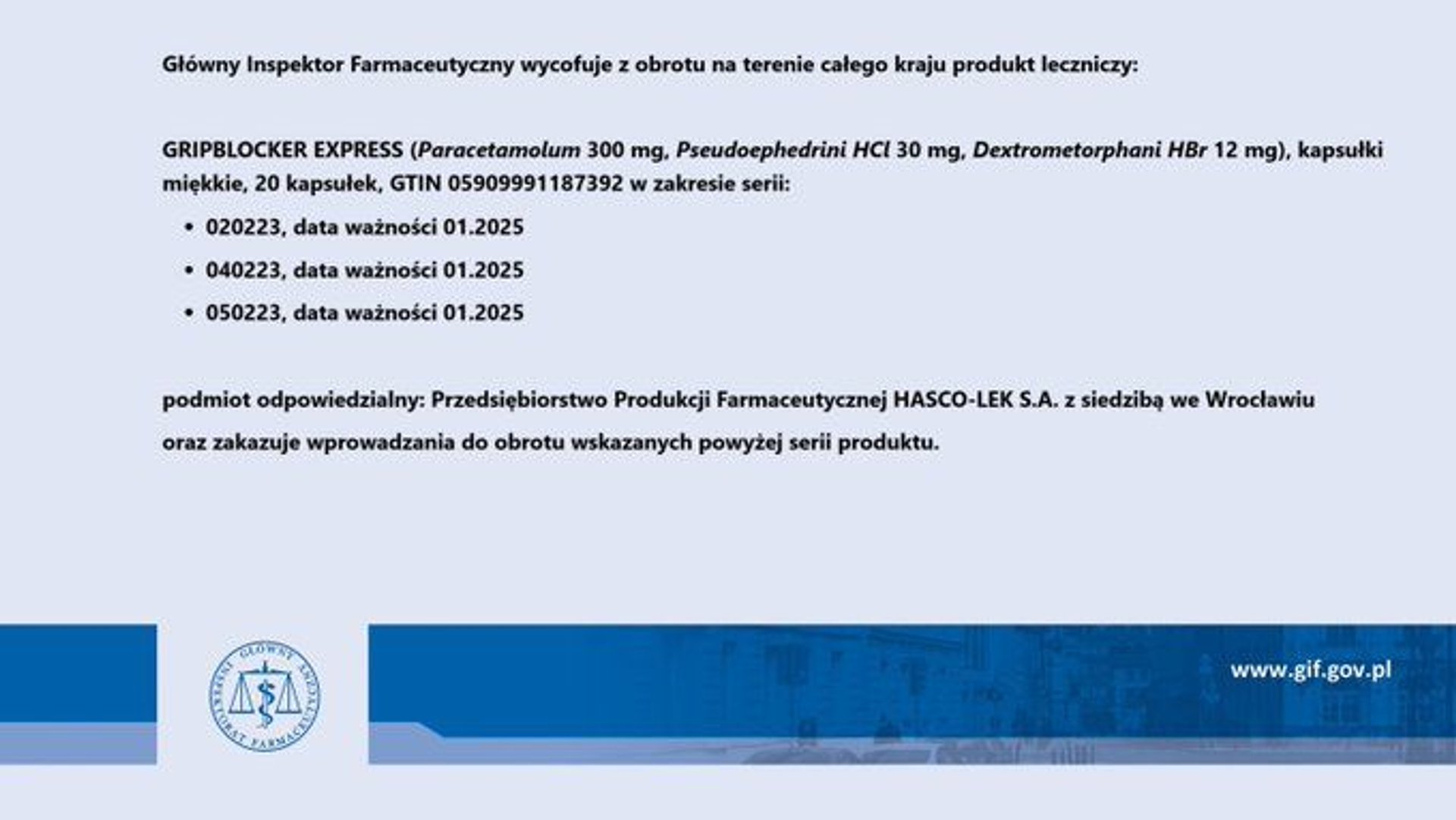 paracetamol, GRIPBLOCKER EXPRESS