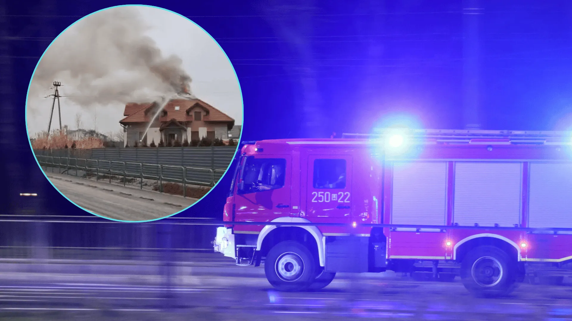 Pożar domu w Międzyrzeczu Dolnym. Utrudnienia i akcja służb