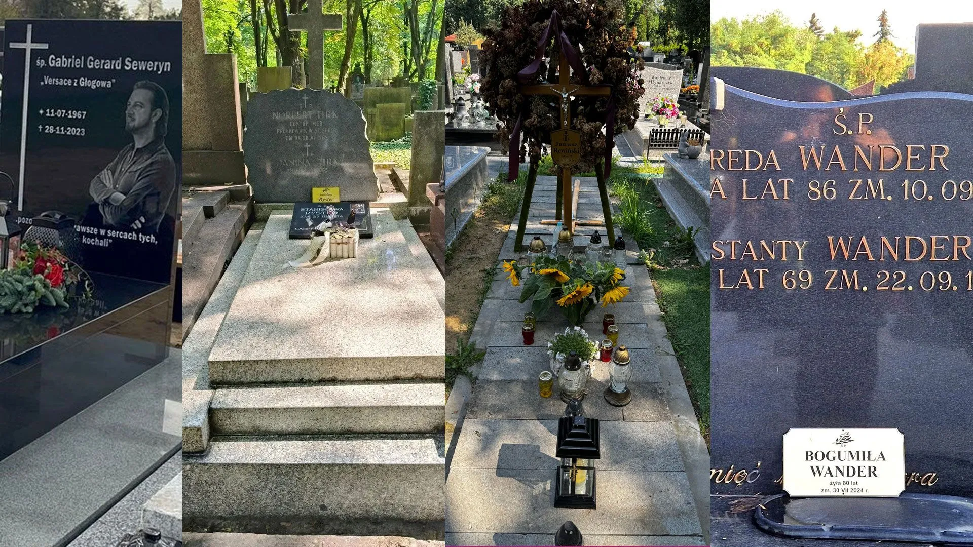 Groby gwiazd, które zmarły w 2024 roku. Niektórzy nie doczekali się pięknego pomnika