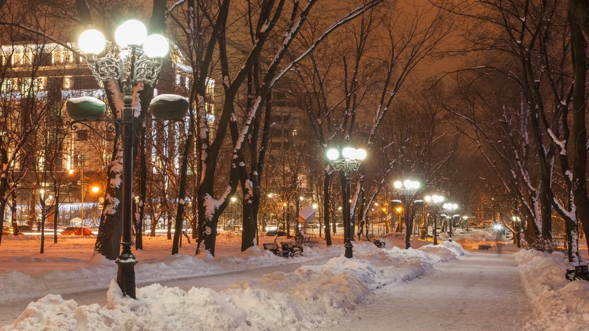 Mróz, zima, zima w mieście