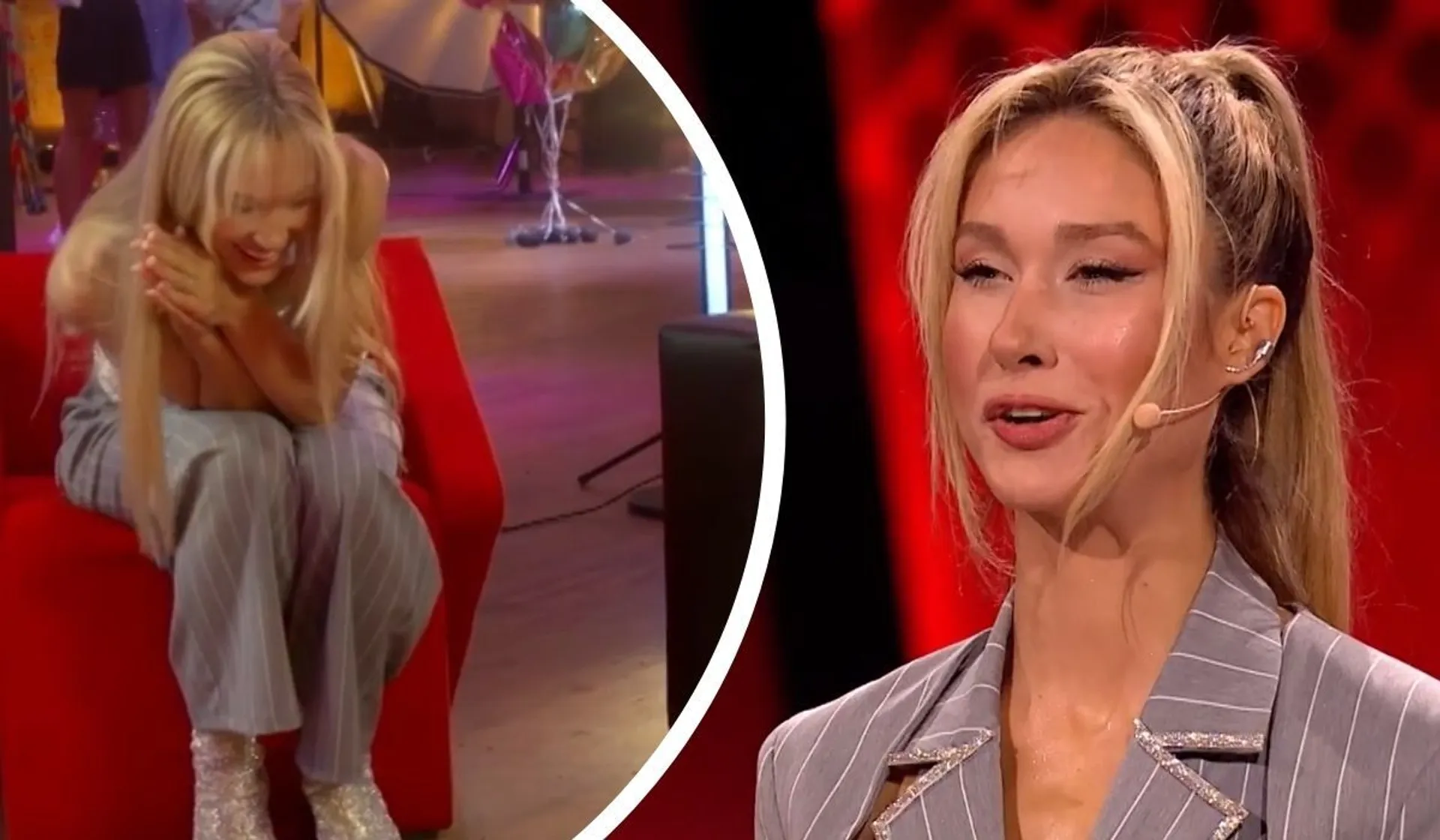 Ida Nowakowska zaskoczona niecodzienną sytuacją, fot. kadr z programu „The Voice Kids” prod. TVP